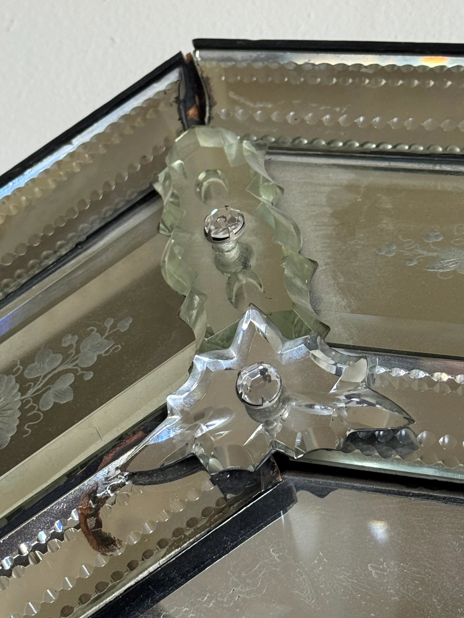 19th Century Etched Venetian Mirror - 15
