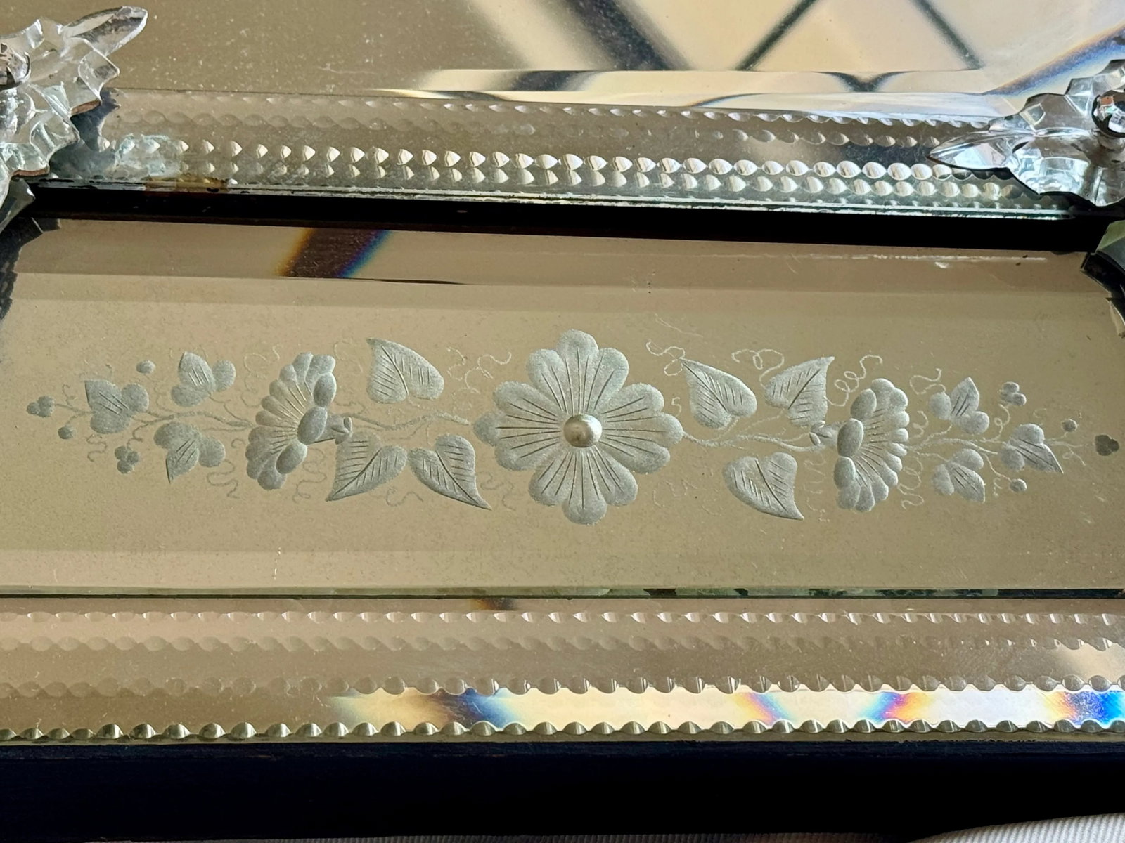 19th Century Etched Venetian Mirror - 3