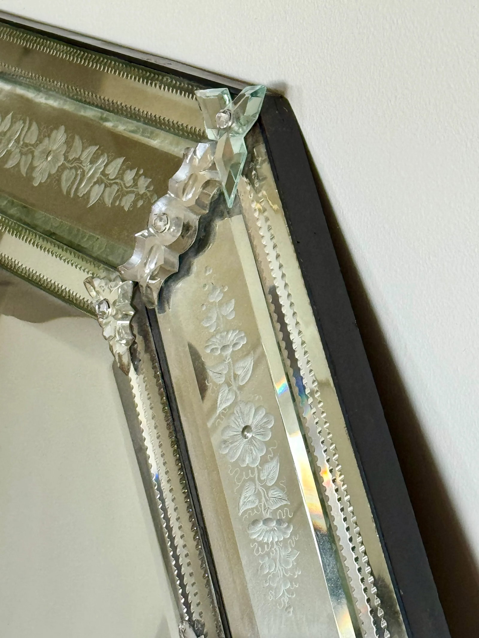 19th Century Etched Venetian Mirror - 4