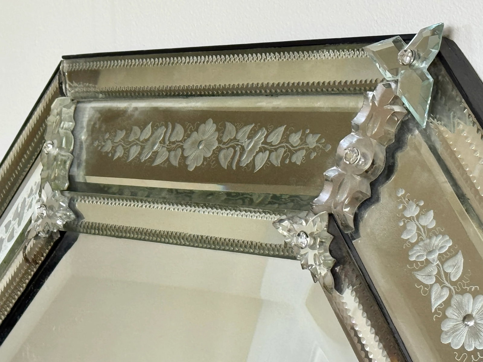 19th Century Etched Venetian Mirror - 6