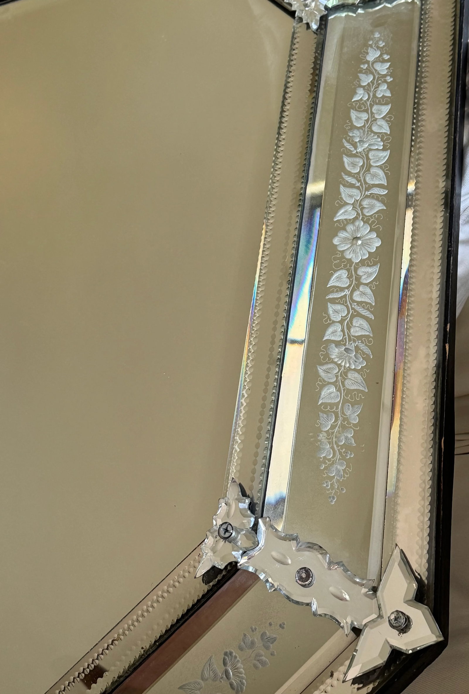 19th Century Etched Venetian Mirror - 7