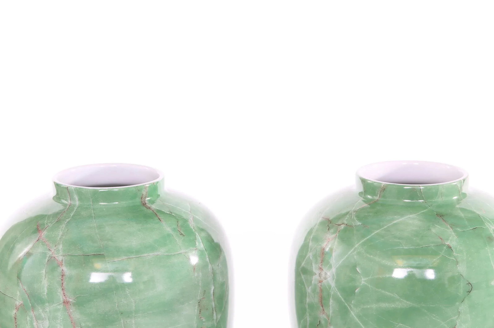 Mid Century Modern English Porcelain Covered Urns - 6