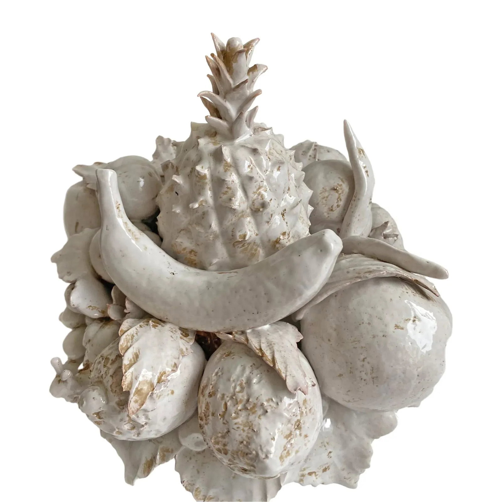 Vintage Italian Ceramic Fruit Topiary: Chinoiserie Kitchen Decor - 2