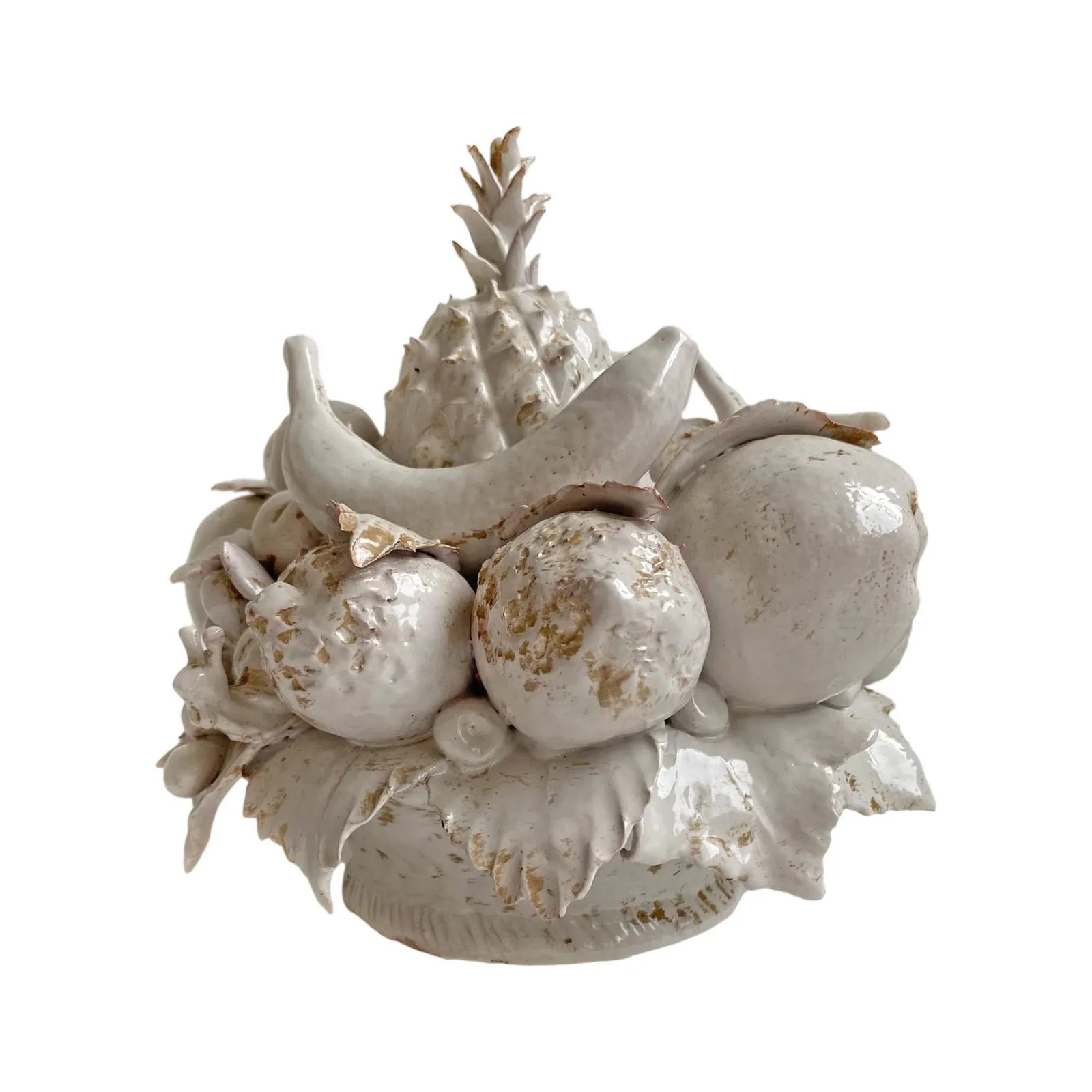 Vintage Italian Ceramic Fruit Topiary: Chinoiserie Kitchen Decor - 3