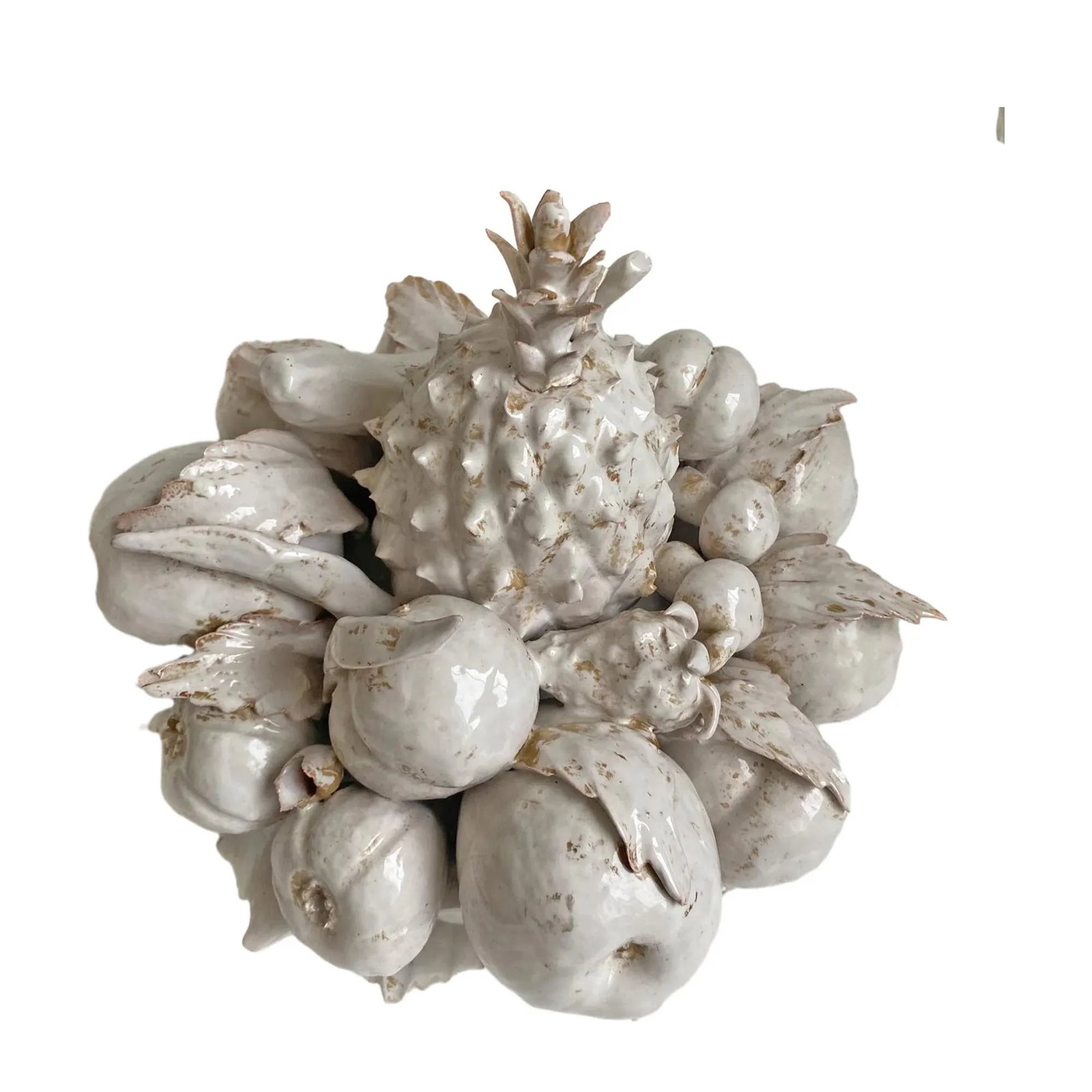 Vintage Italian Ceramic Fruit Topiary: Chinoiserie Kitchen Decor - 4
