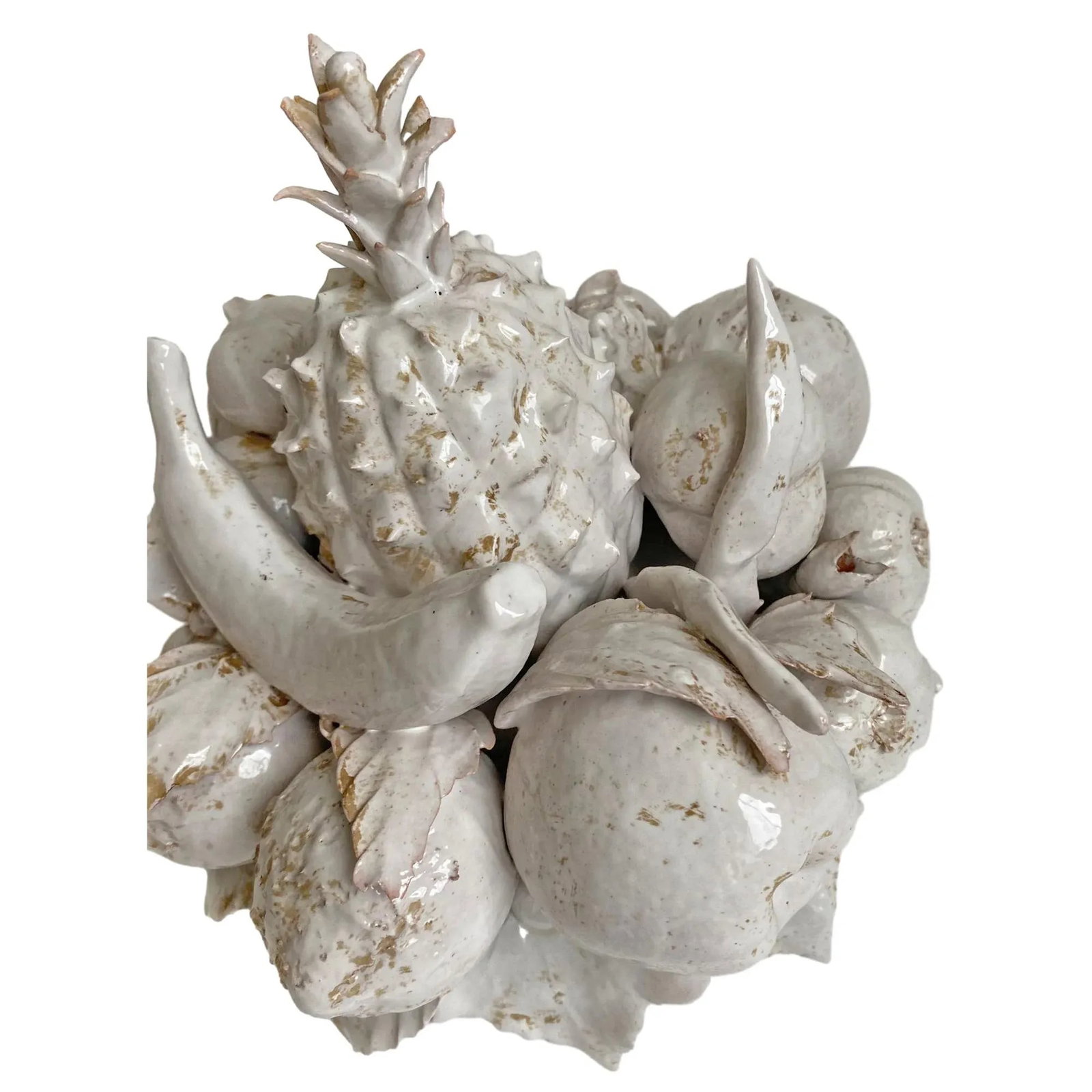 Vintage Italian Ceramic Fruit Topiary: Chinoiserie Kitchen Decor - 6