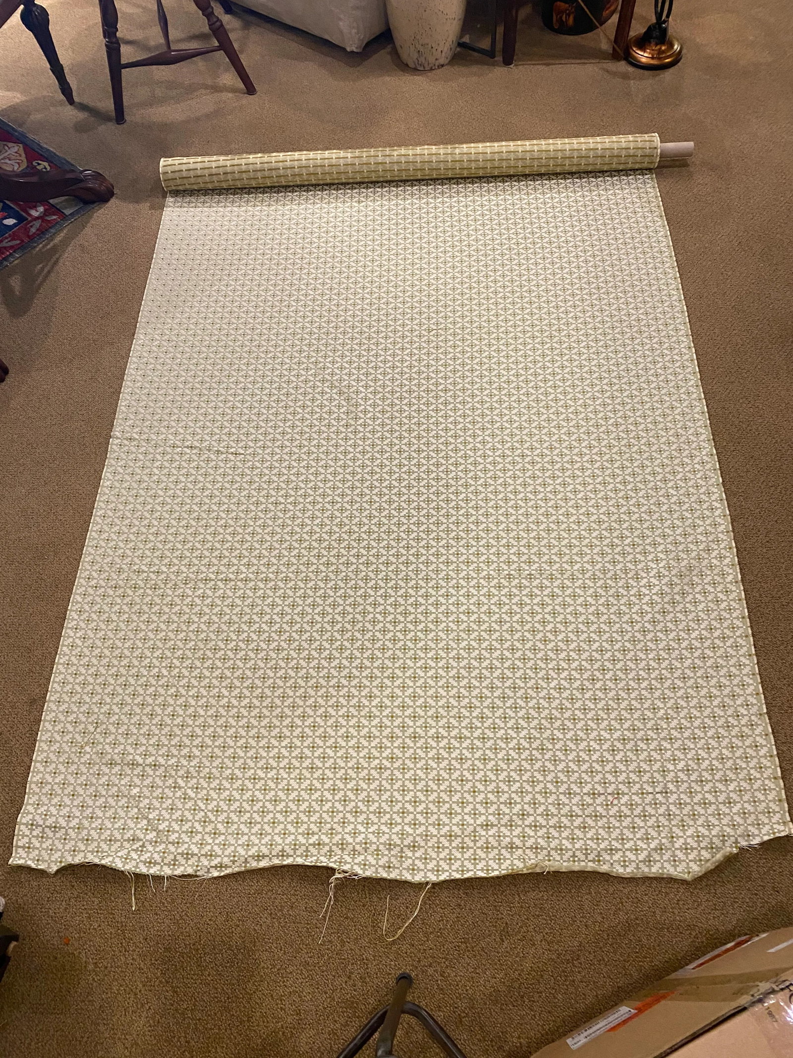 Traver's "Preston" Designer Woven Fabric in Celery - 7 Yards - 2
