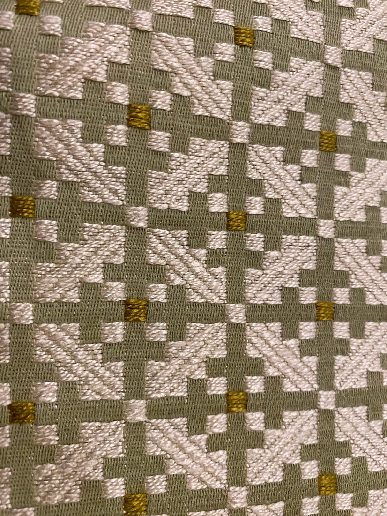 Traver's "Preston" Designer Woven Fabric in Celery - 7 Yards - 3