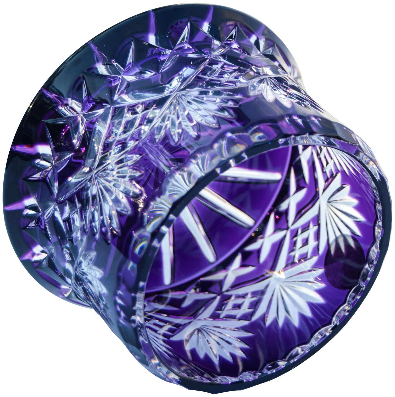 Amethyst Purple Crystal-Cut Vase - 4