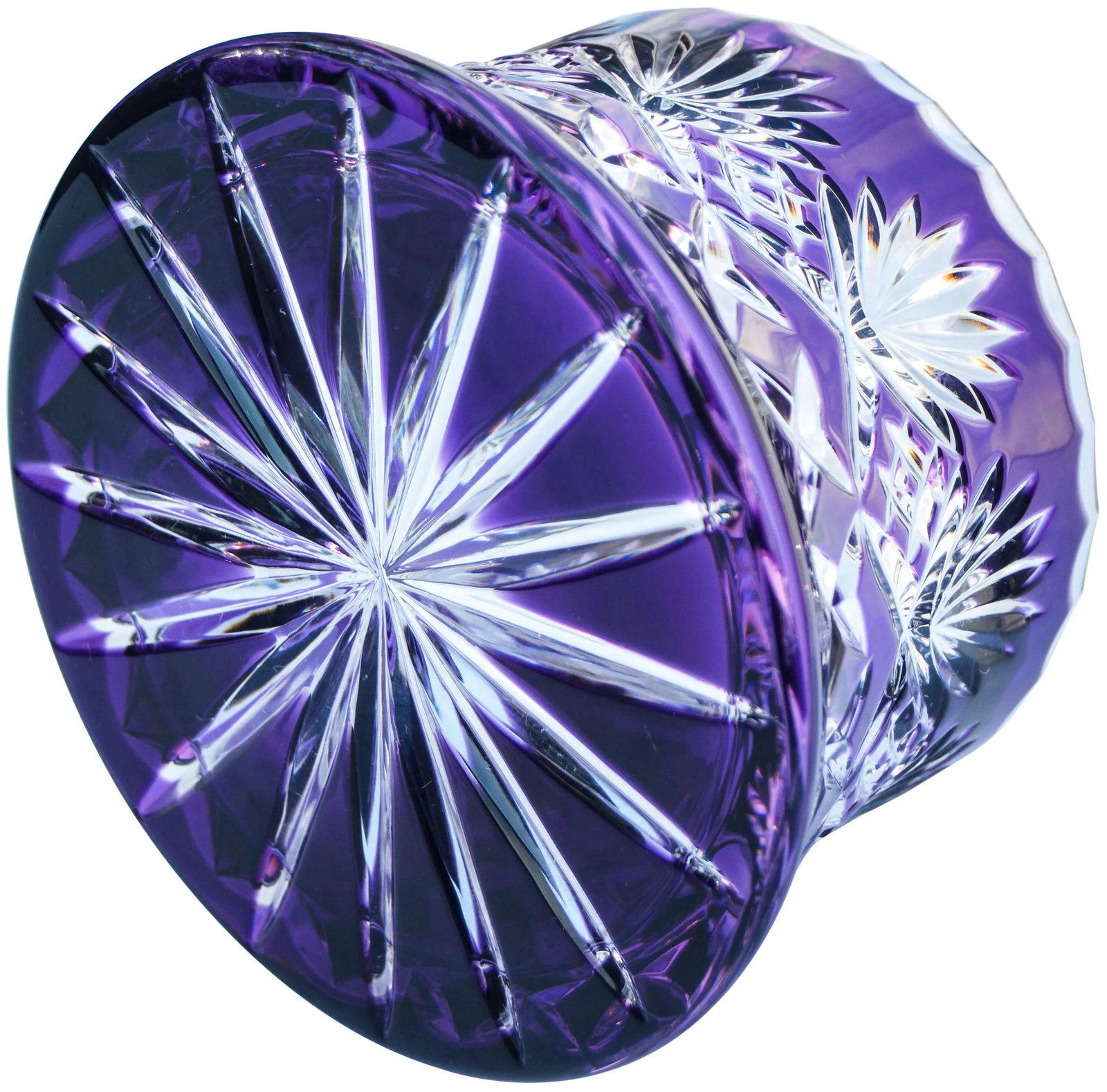 Amethyst Purple Crystal-Cut Vase - 6