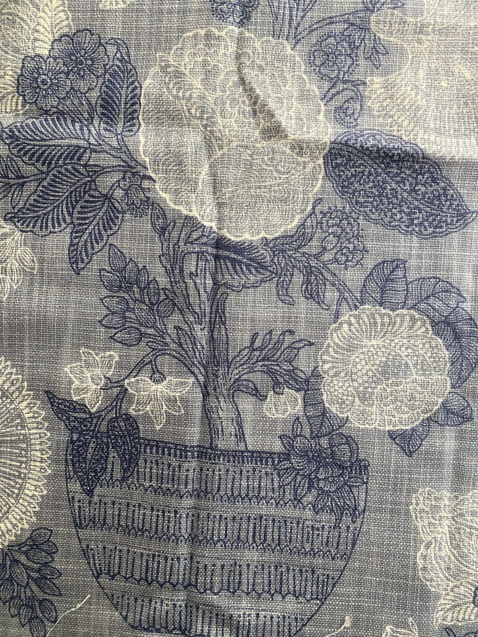 Shy Yard Remnant of Thibaut Tullamore Fabric in Blue - 3