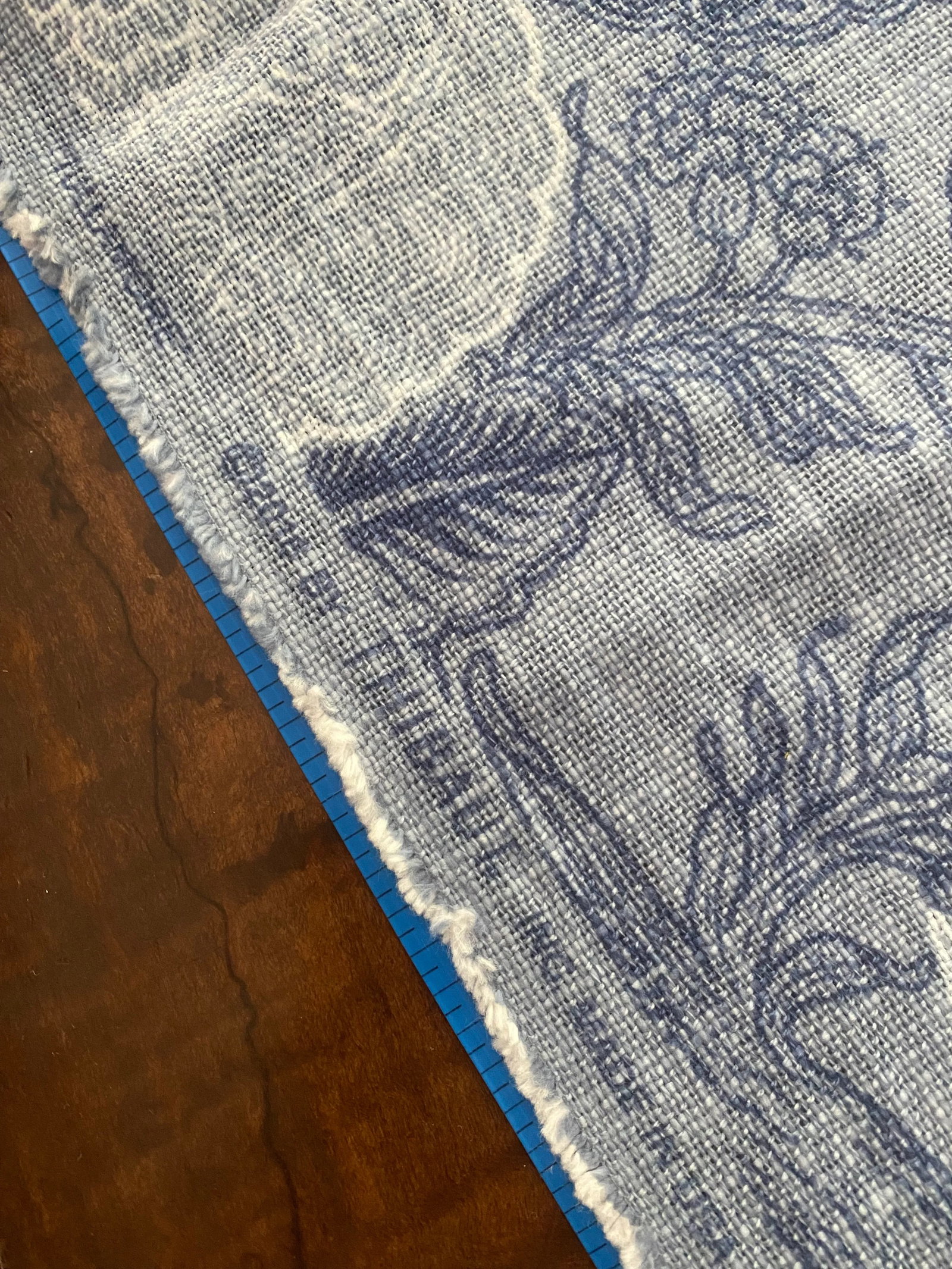 Shy Yard Remnant of Thibaut Tullamore Fabric in Blue - 5