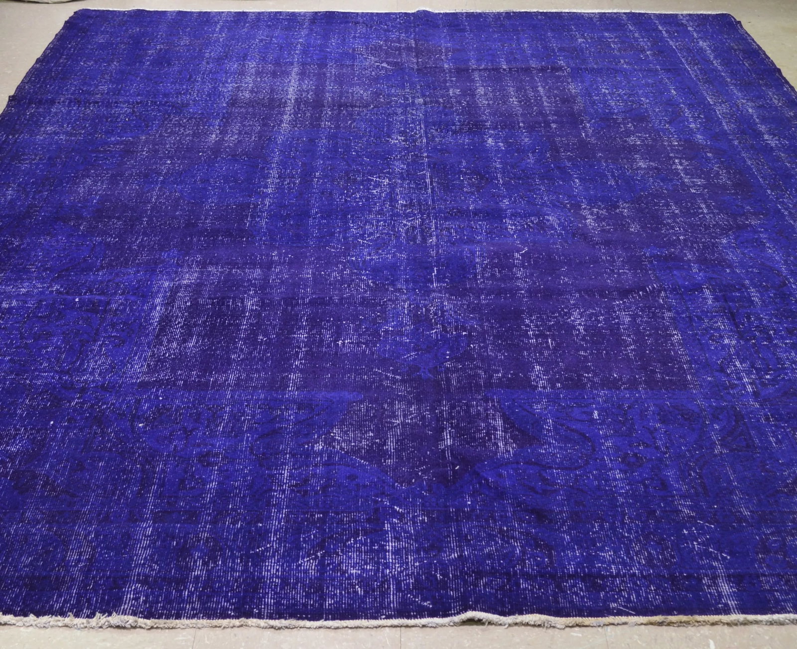 Vintage Turkish Anatolian Overdyed Hand Knotted Organic Wool Fine Weave Rug,8'1"x12'3" - 2