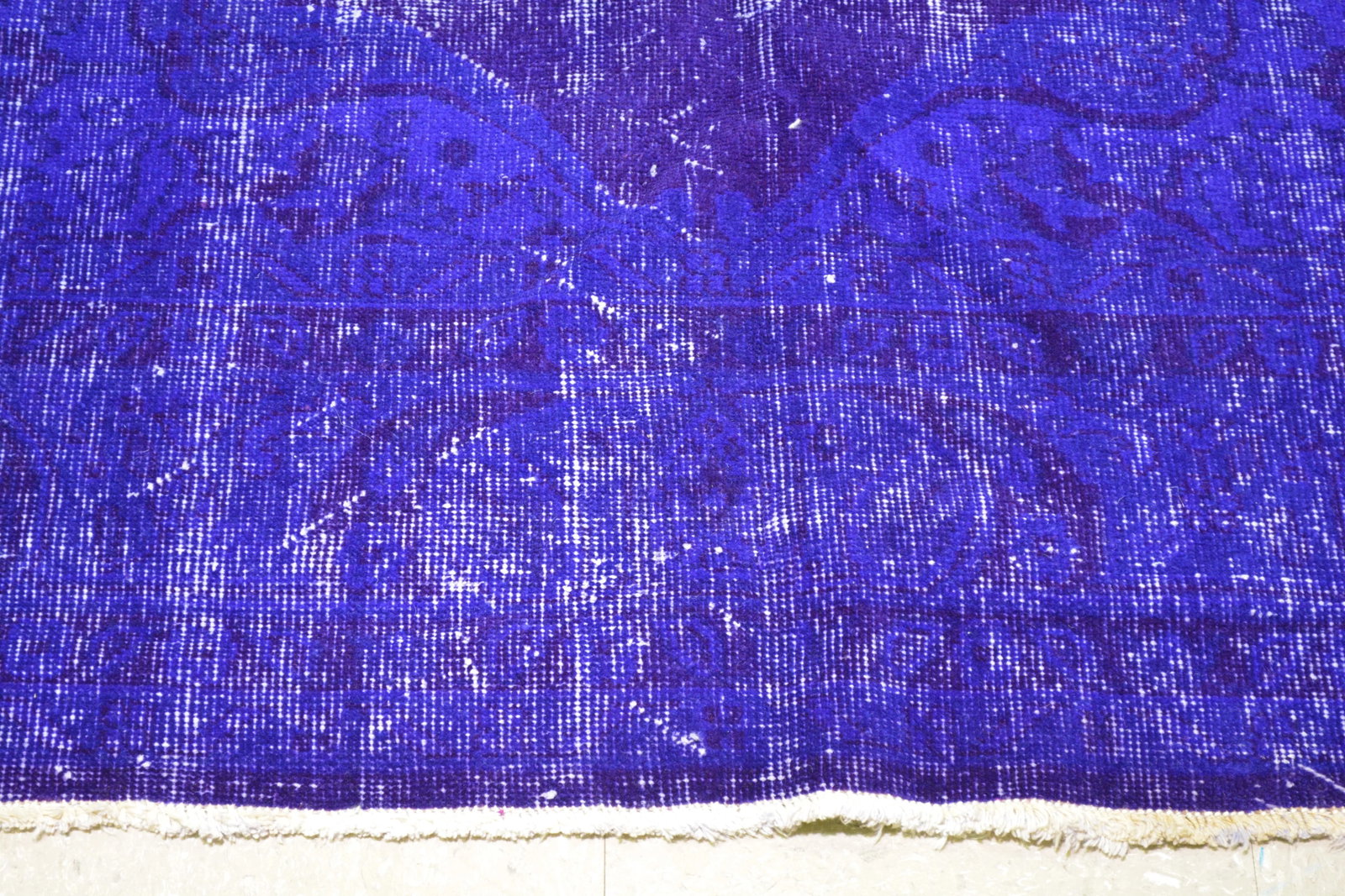 Vintage Turkish Anatolian Overdyed Hand Knotted Organic Wool Fine Weave Rug,8'1"x12'3" - 3
