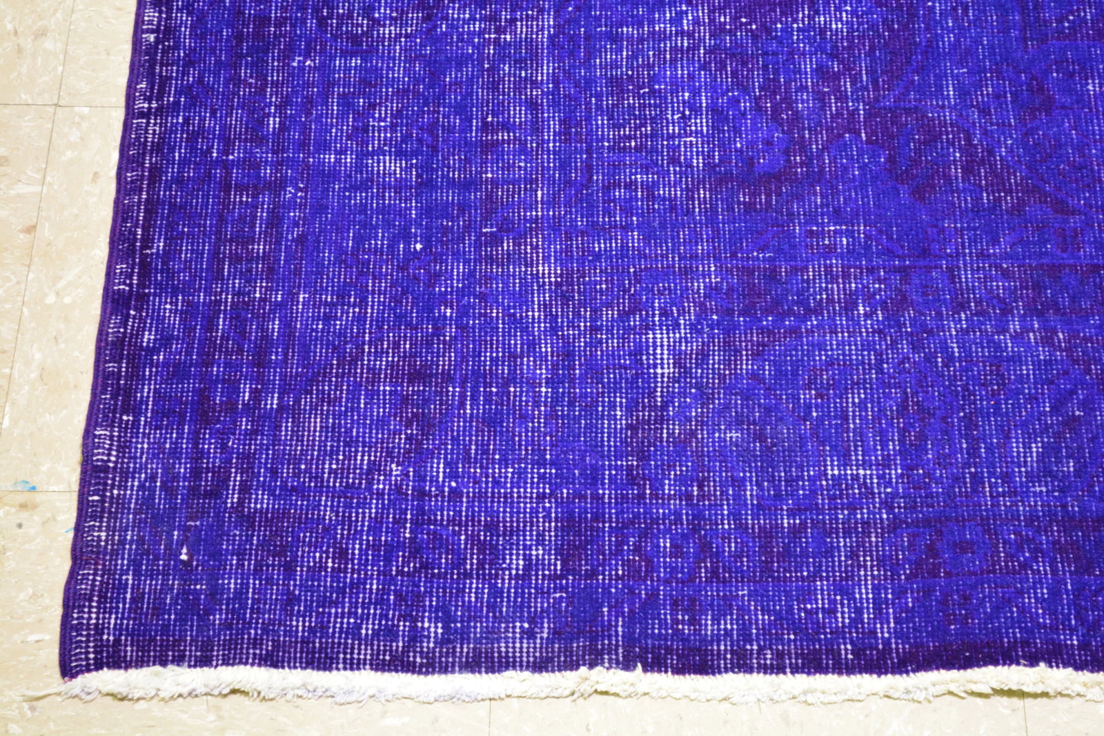 Vintage Turkish Anatolian Overdyed Hand Knotted Organic Wool Fine Weave Rug,8'1"x12'3" - 5