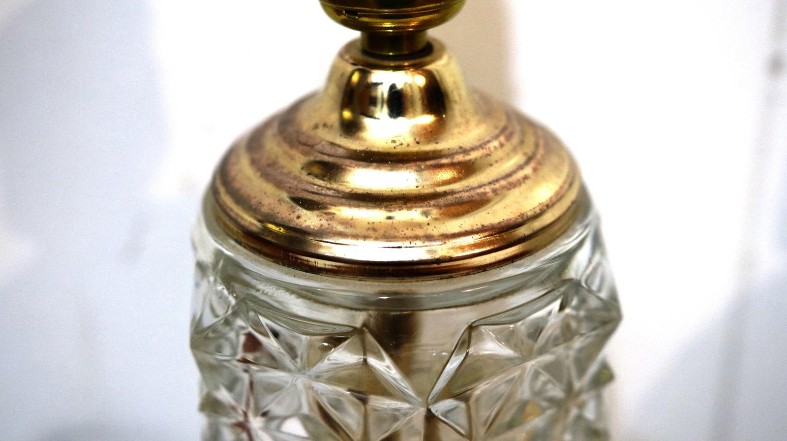 Diamond Cut Waterford Style Crystal Table Lamps - Pair - 6