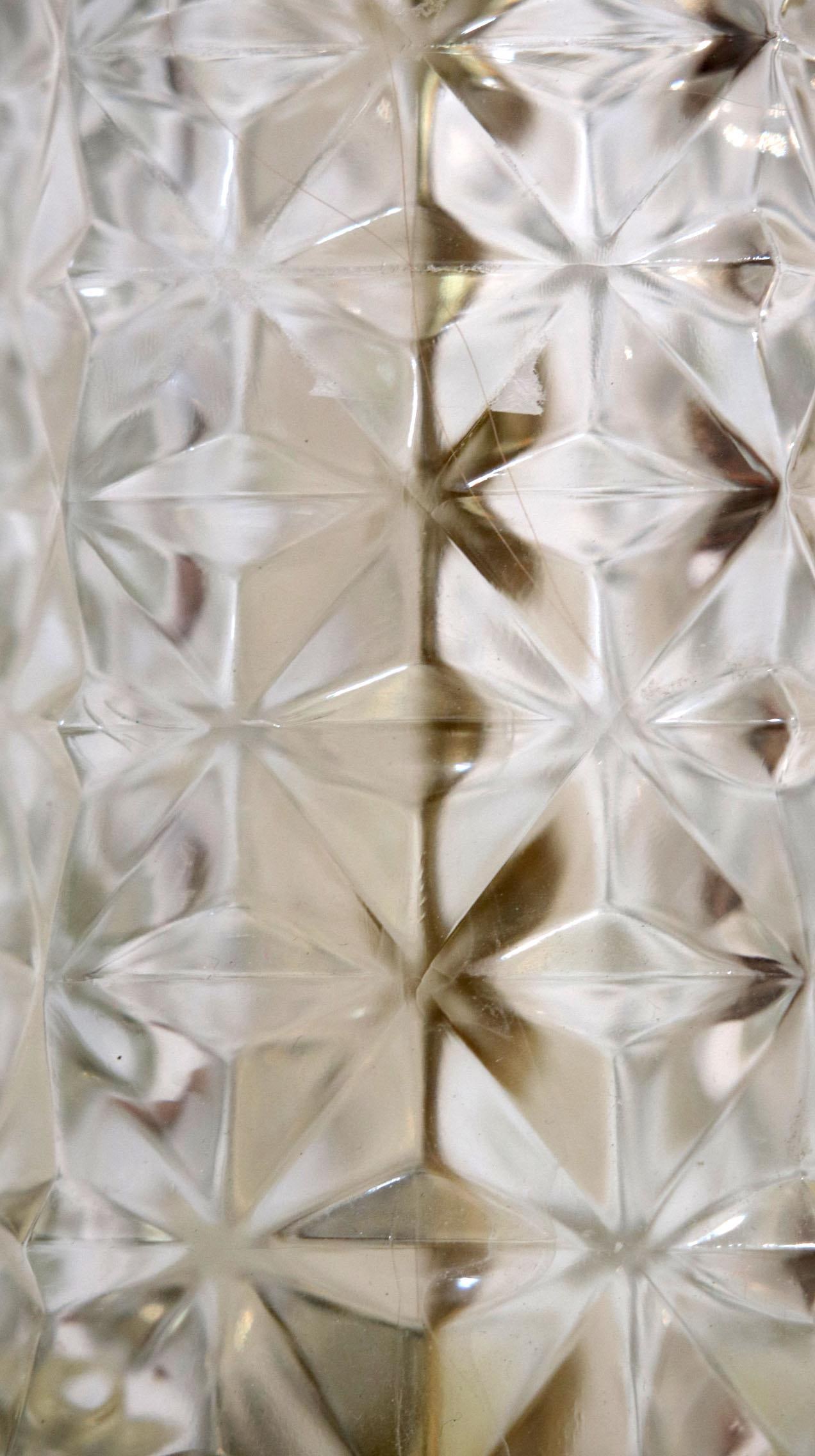 Diamond Cut Waterford Style Crystal Table Lamps - Pair - 8
