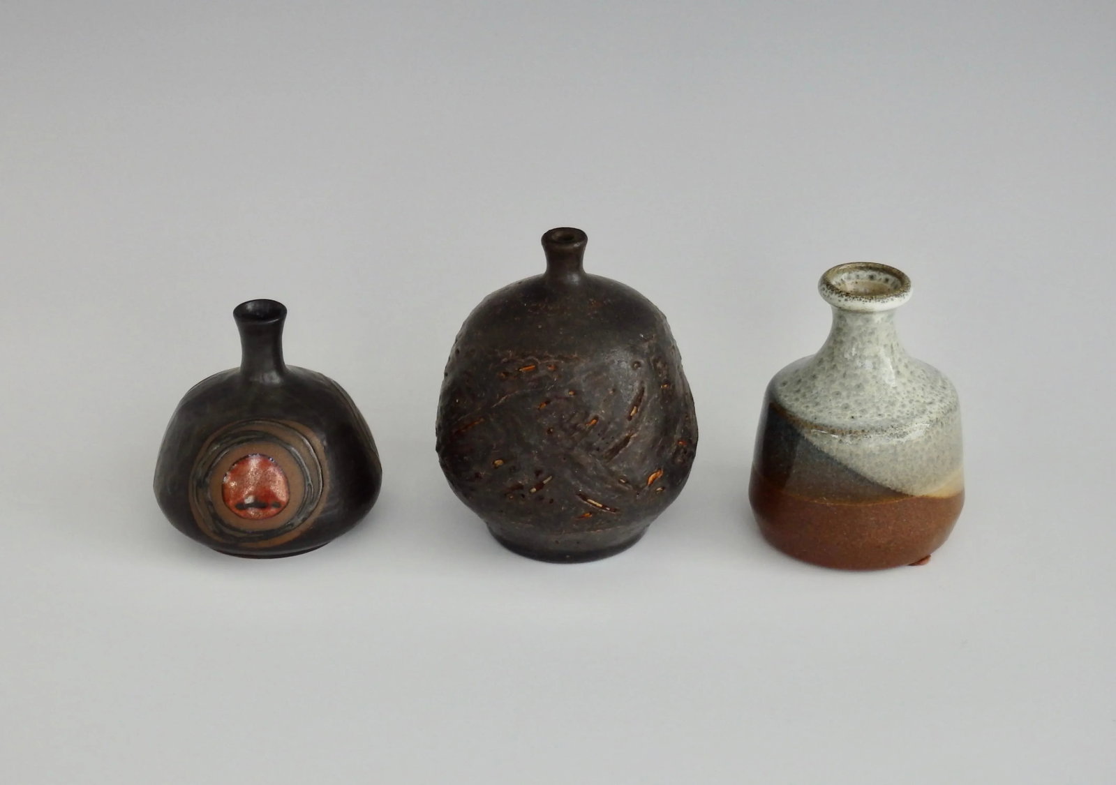 Collection of Stoneware Vessels - 3 Pieces - 2