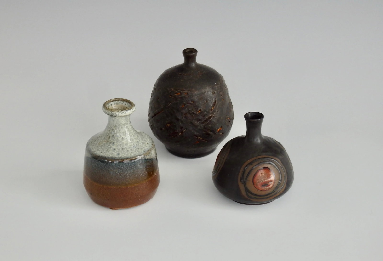 Collection of Stoneware Vessels - 3 Pieces - 6