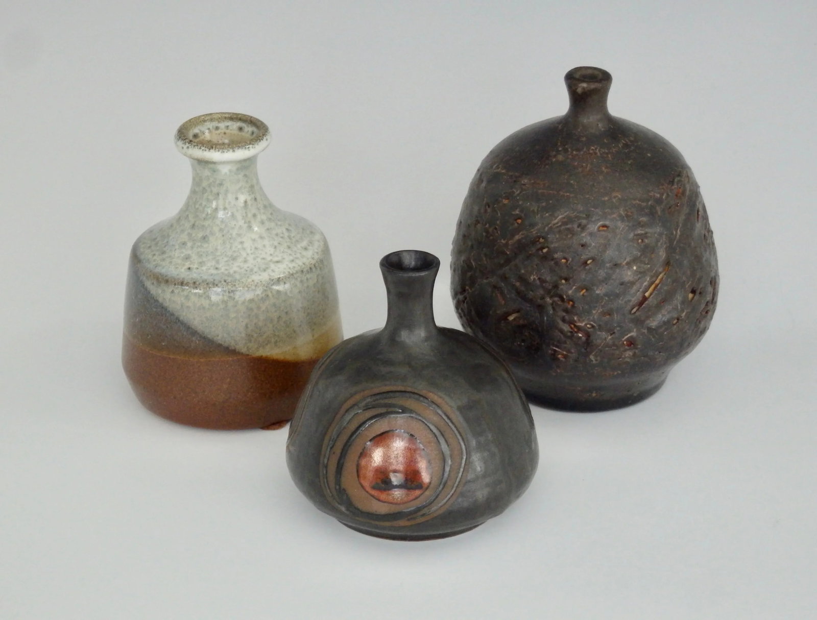 Collection of Stoneware Vessels - 3 Pieces - 7