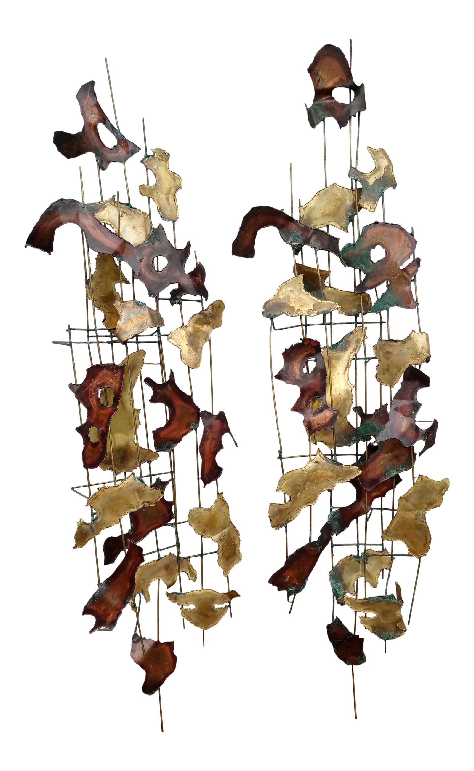 Vintage C. Jere Style Brutalist Wall Sculptures - Pair (1 of 7)