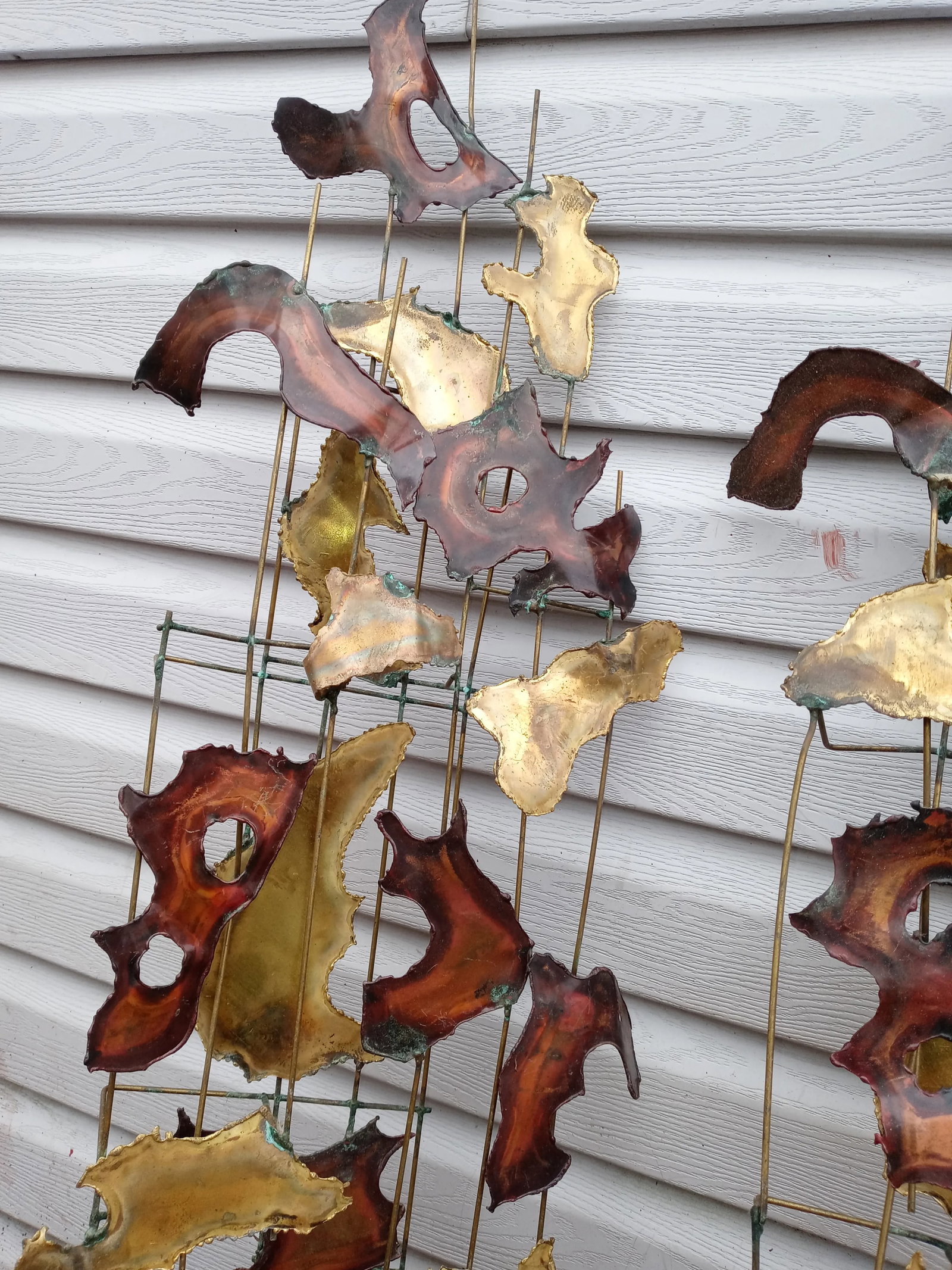 Vintage C. Jere Style Brutalist Wall Sculptures - Pair - 4