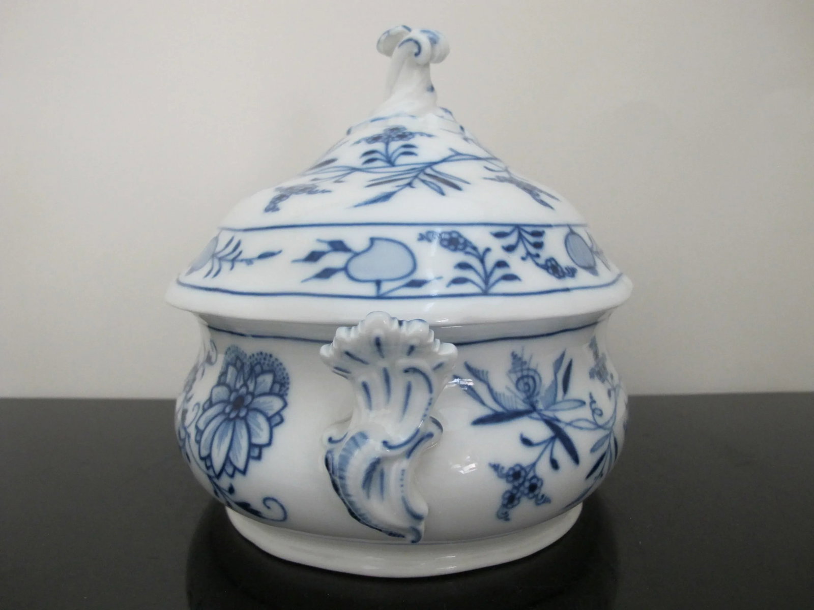 Antique Meissen Blue Onion 11" Porcelain Oval Soup Tureen Serving Dish With Lid - 3