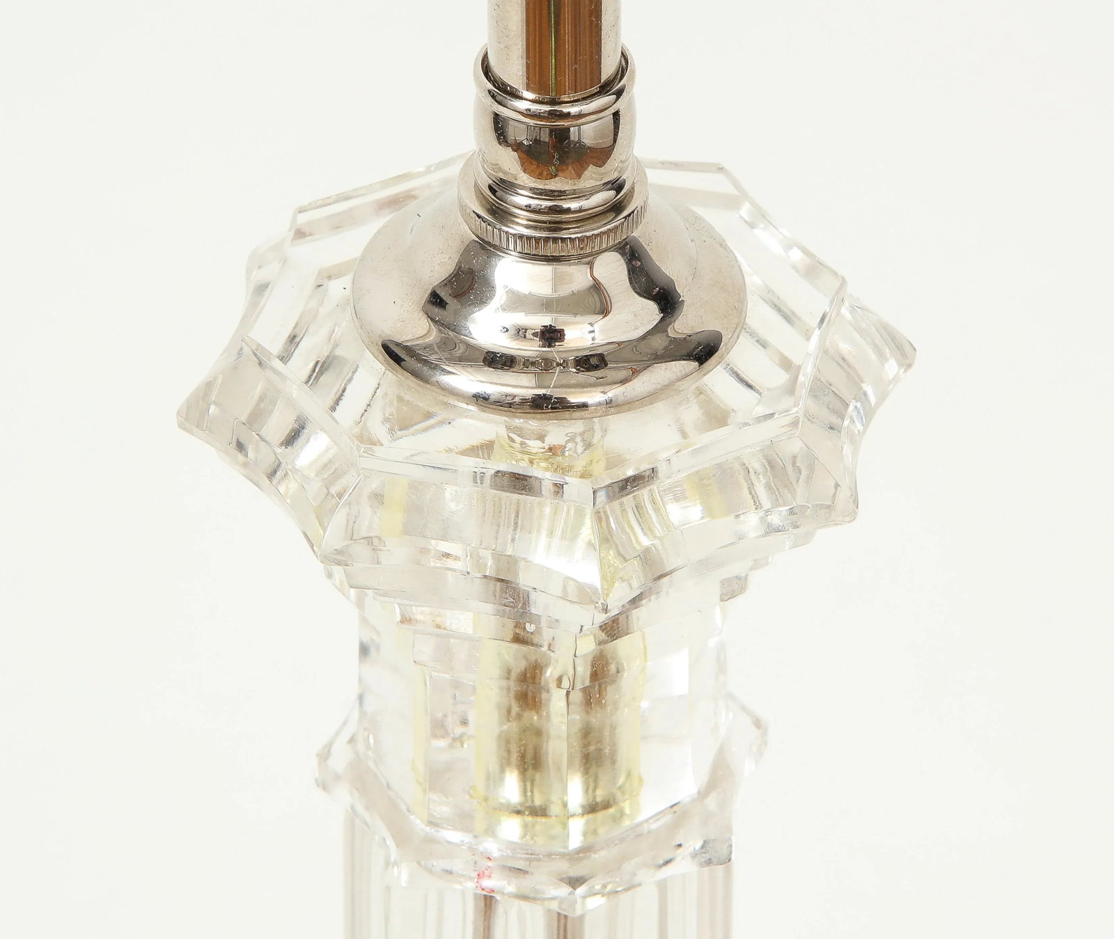 Lucite Column Table Lamp - 4