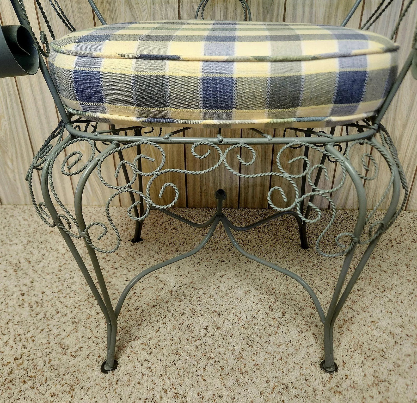Vintage Salterini Peacock Ornate Iron Patio Chair, Attributed - 4