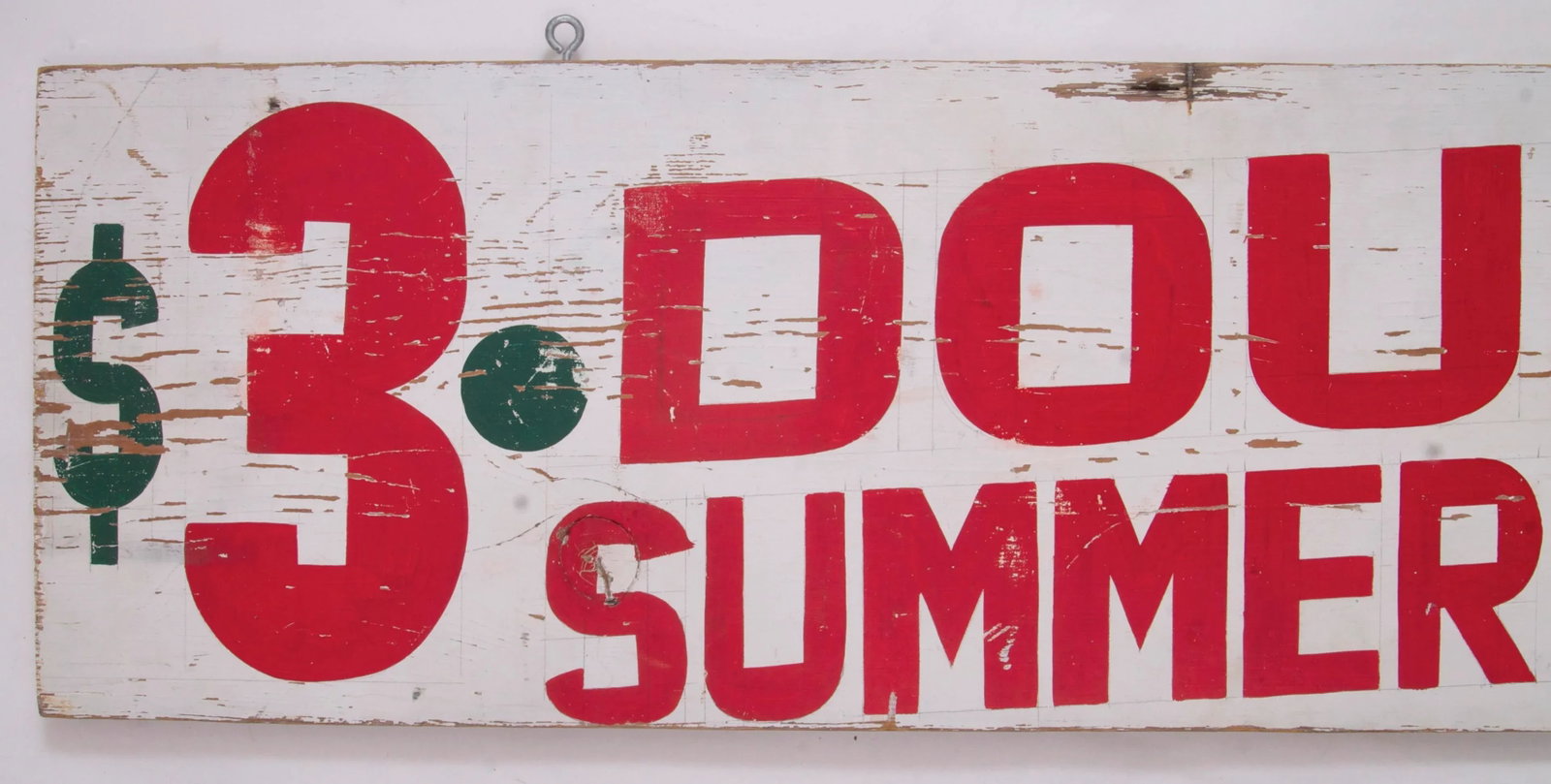Vintage $3 Double Summer Rates Sign - 2