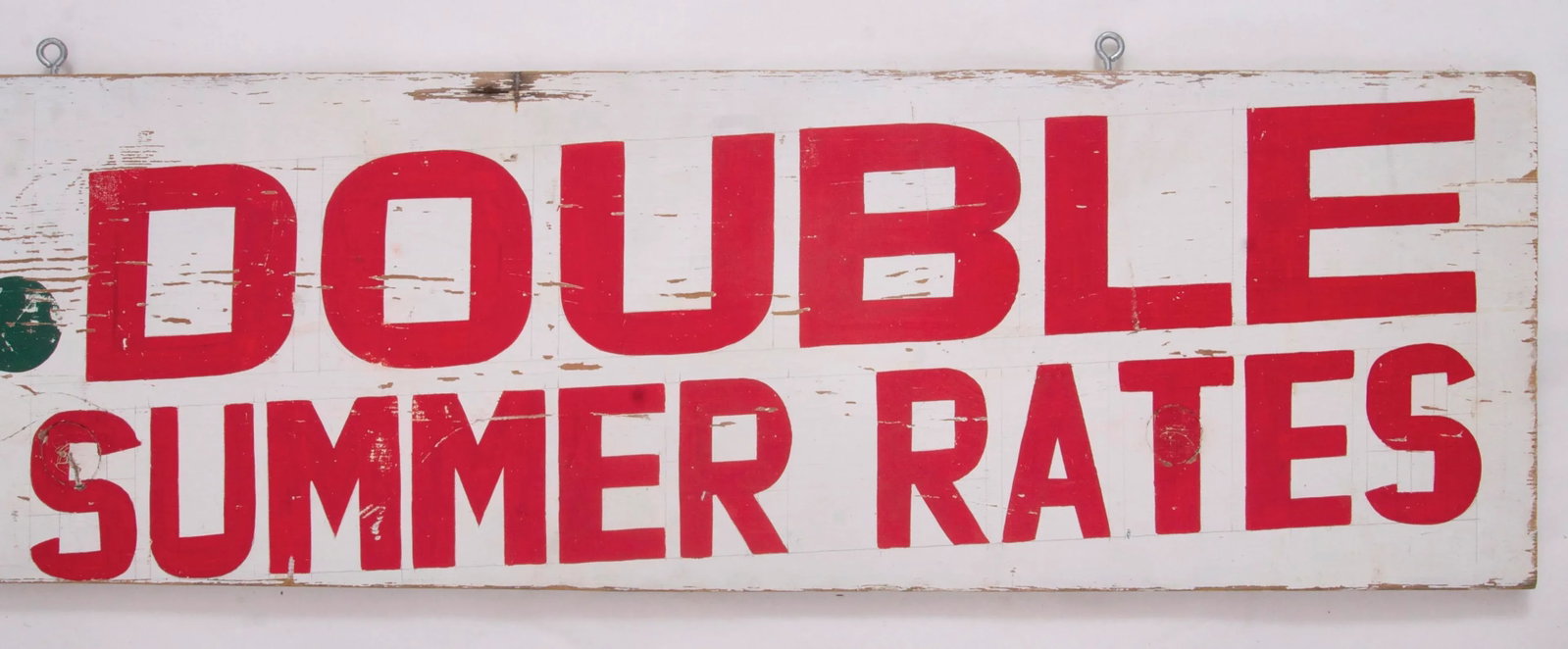 Vintage $3 Double Summer Rates Sign - 3