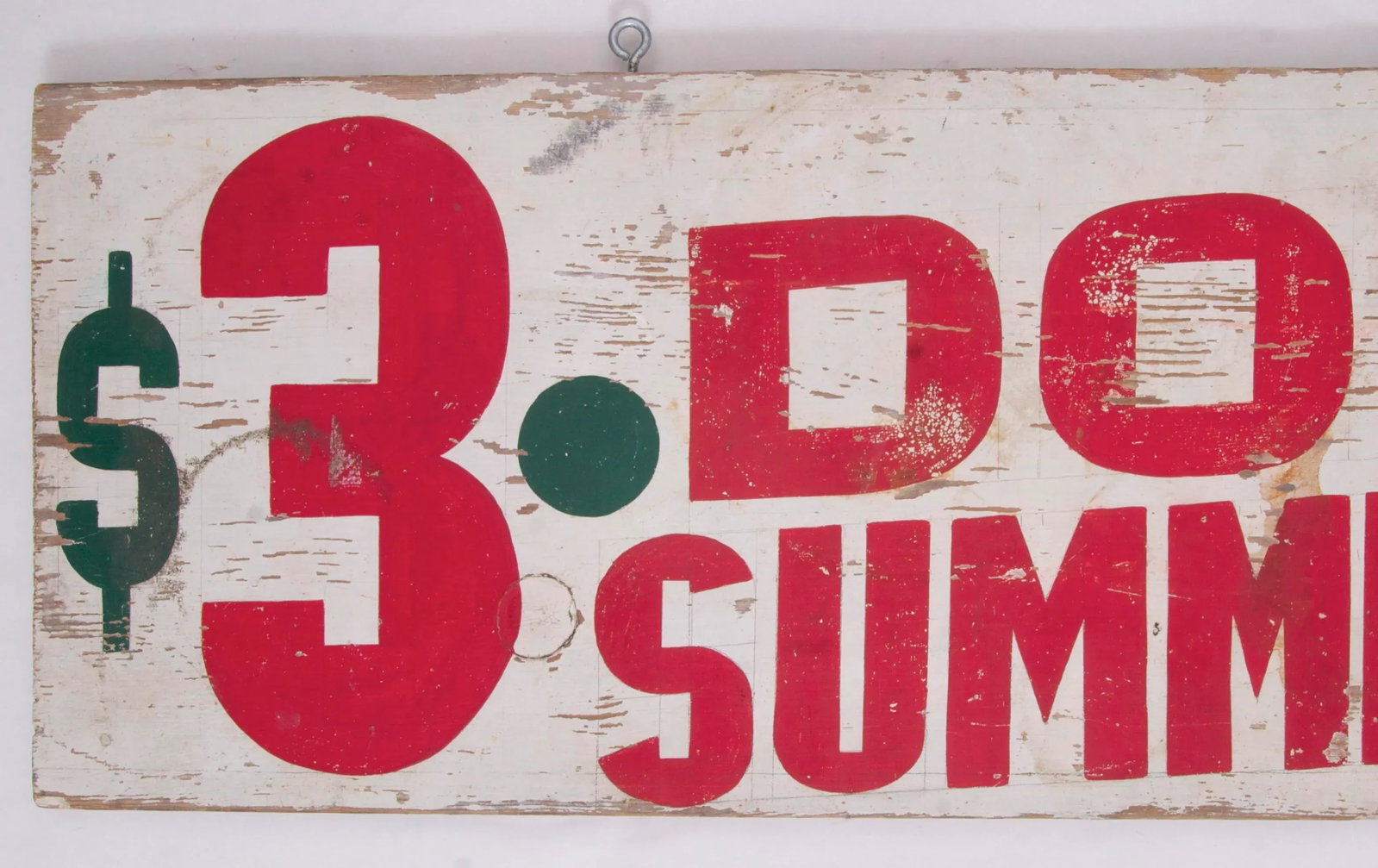 Vintage $3 Double Summer Rates Sign - 5