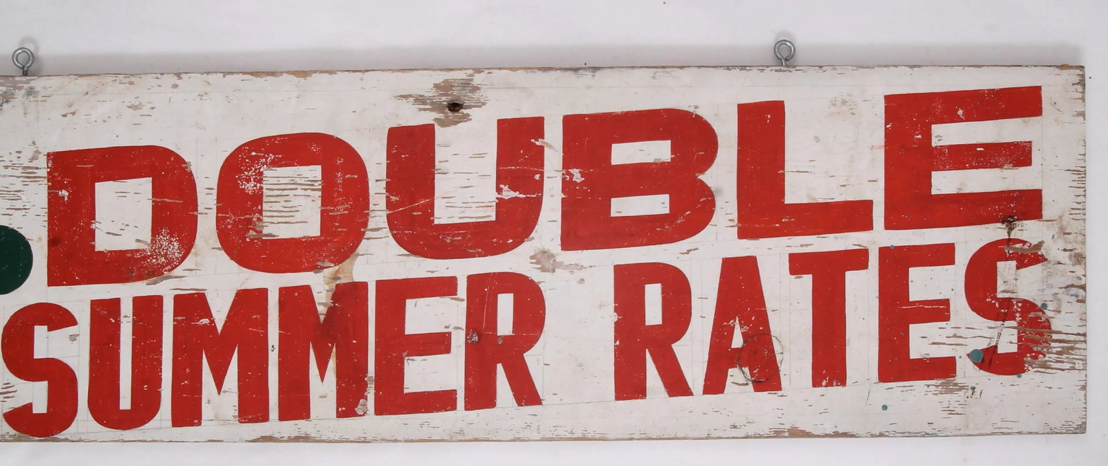 Vintage $3 Double Summer Rates Sign - 6