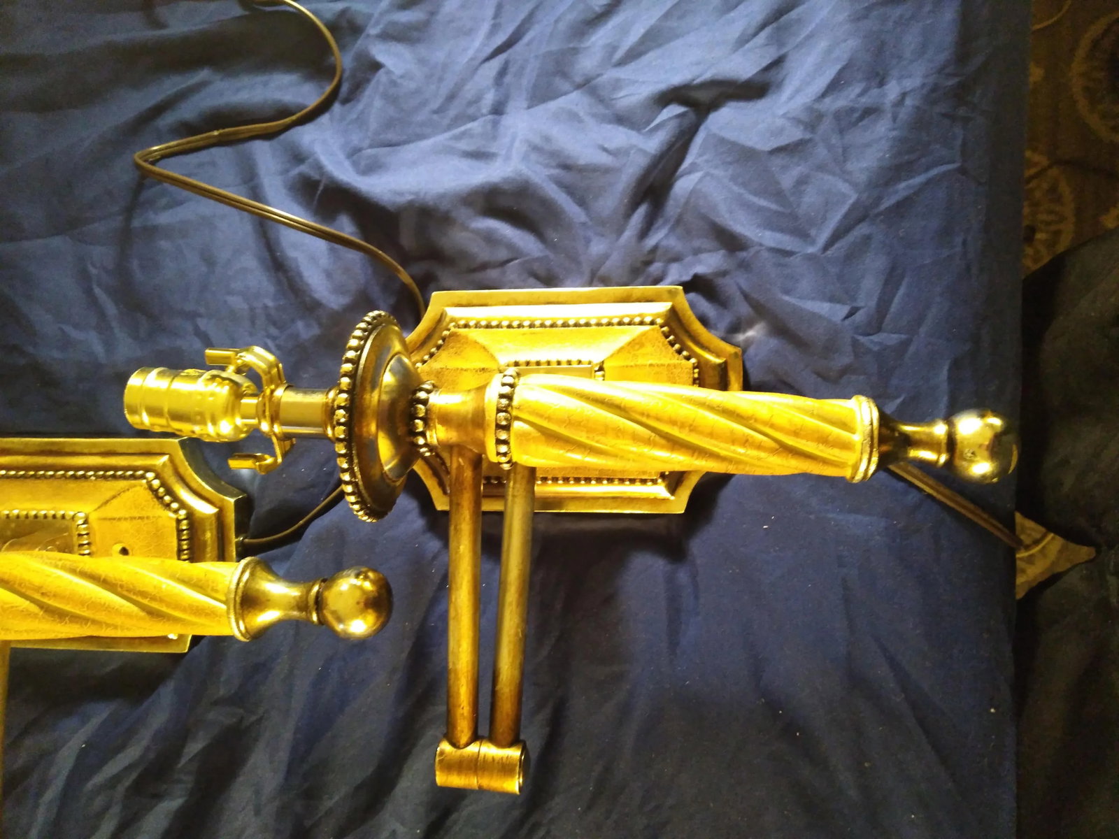 1970s Hollywood Regency Swing Arm Wall Sconces - a Pair - 11