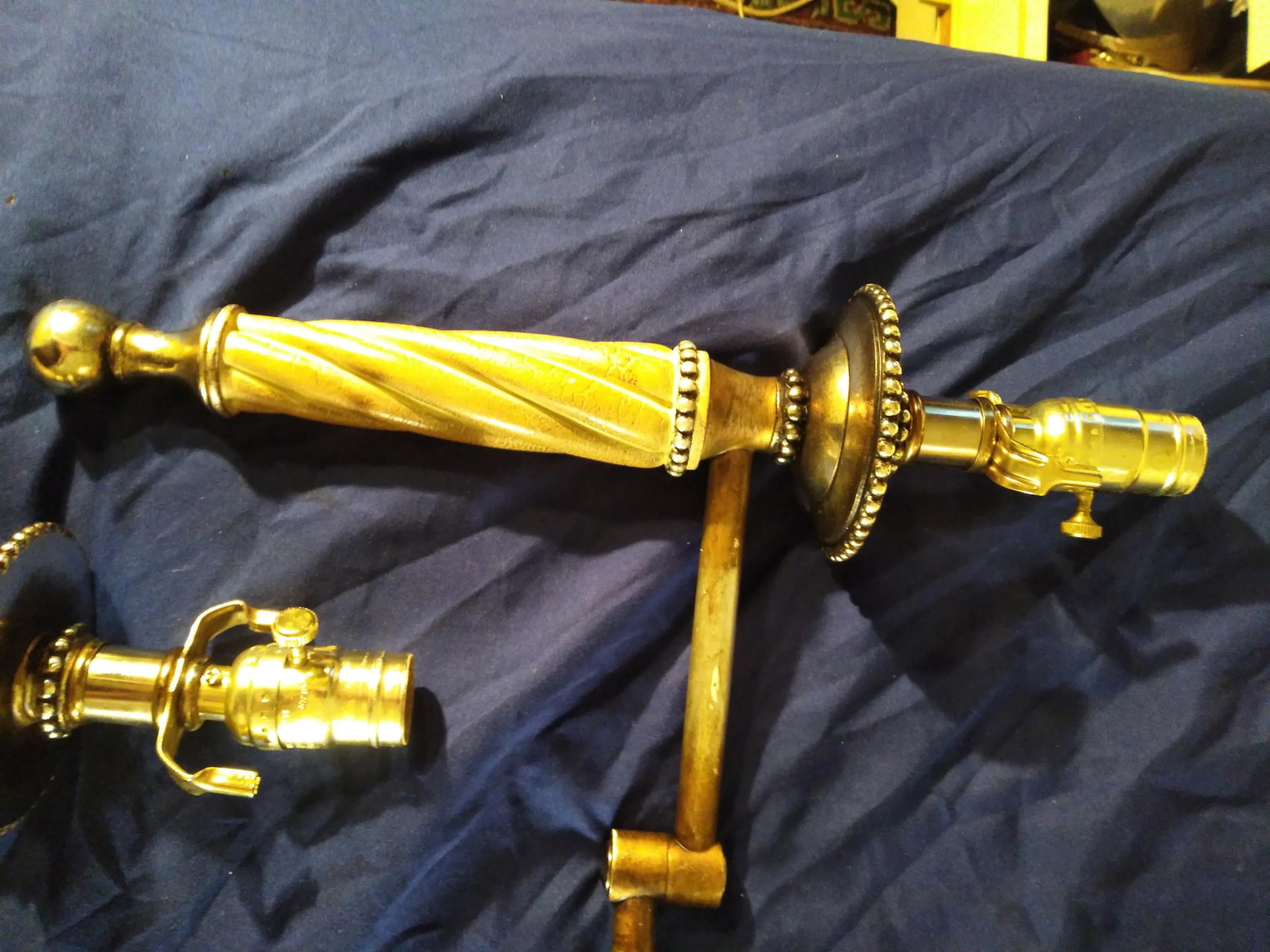 1970s Hollywood Regency Swing Arm Wall Sconces - a Pair - 9