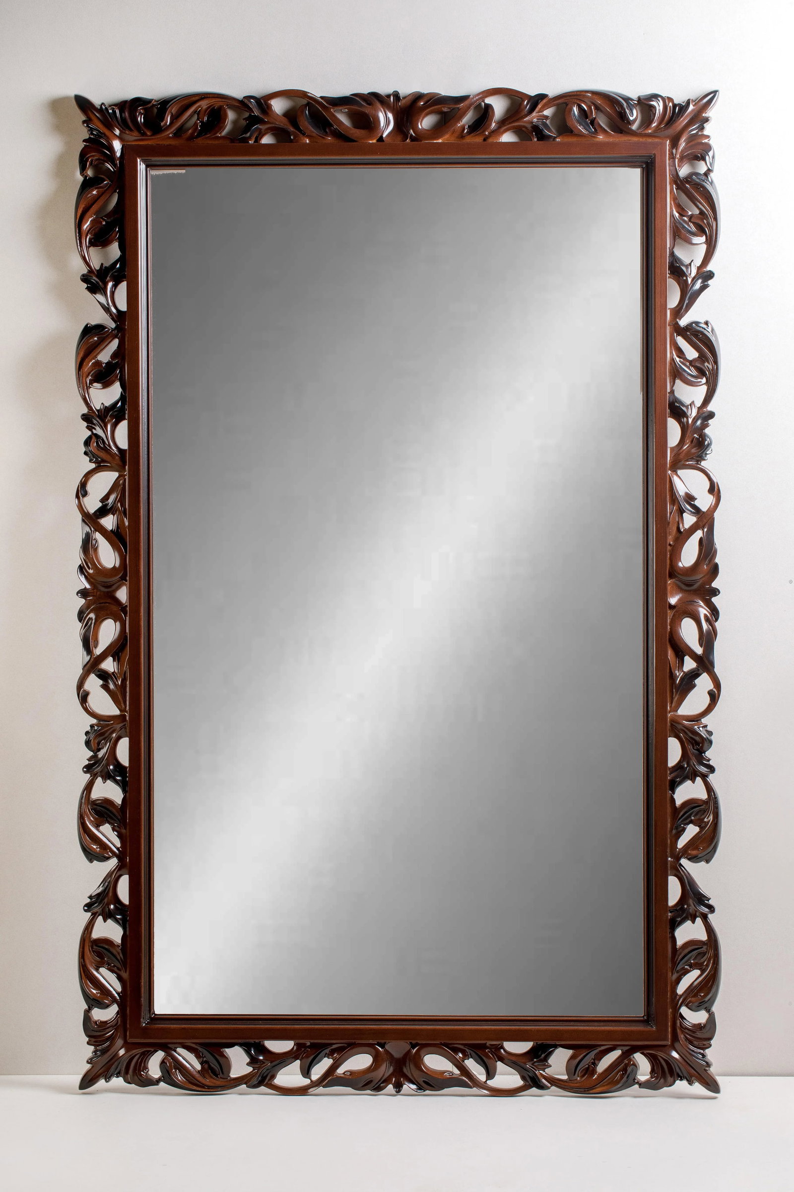Cherry Traditional Beveled Accent Mirror - 11