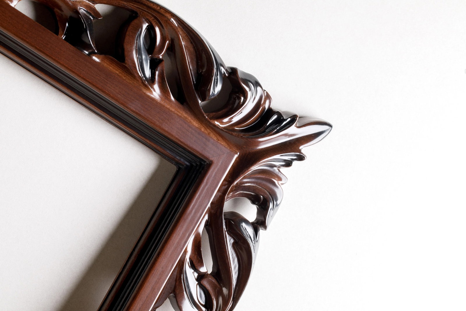 Cherry Traditional Beveled Accent Mirror - 4