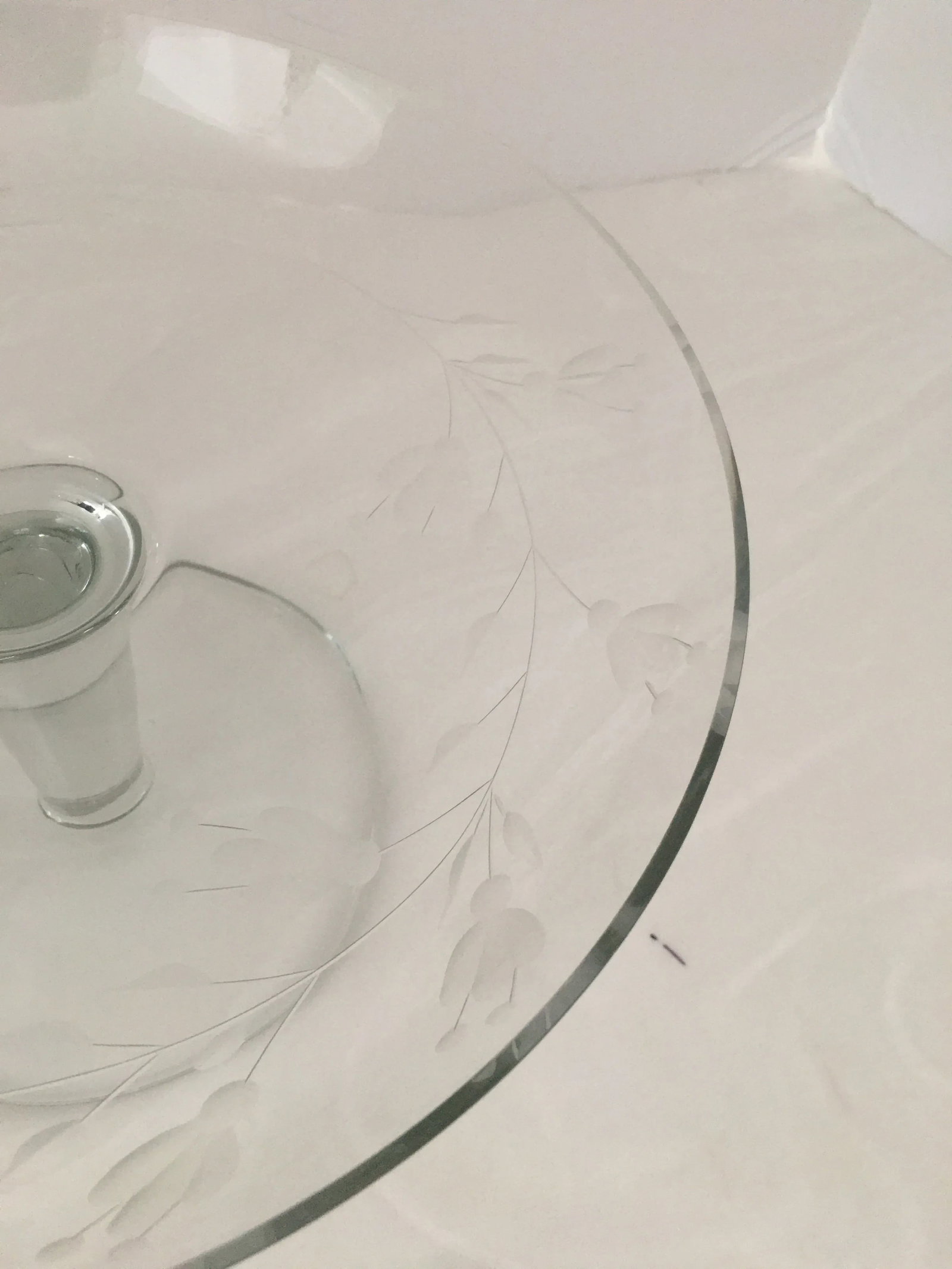 1970s Etched Crystal Cake Stand - 5