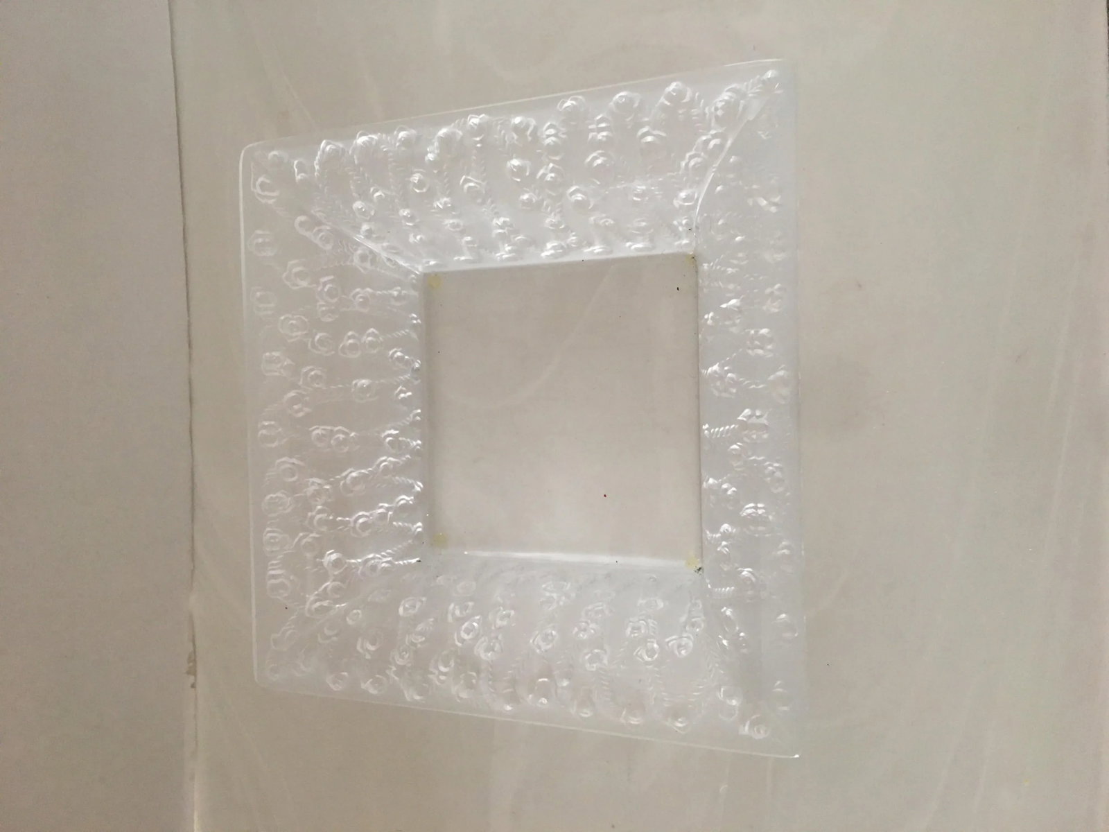 1990s French Lalique Roses Square Bowl - 6