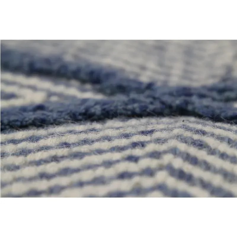 Handwoven Geometric Swedish Flatweave Area Rug 6'1"x9'1" - 8