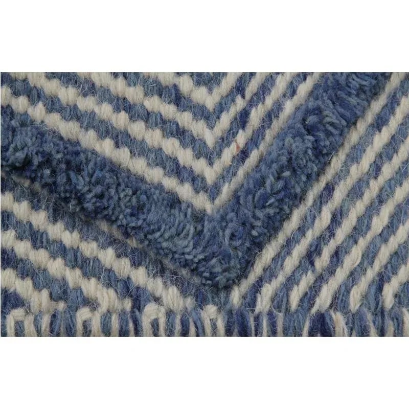 Handwoven Geometric Swedish Flatweave Area Rug 6'1"x9'1" - 9