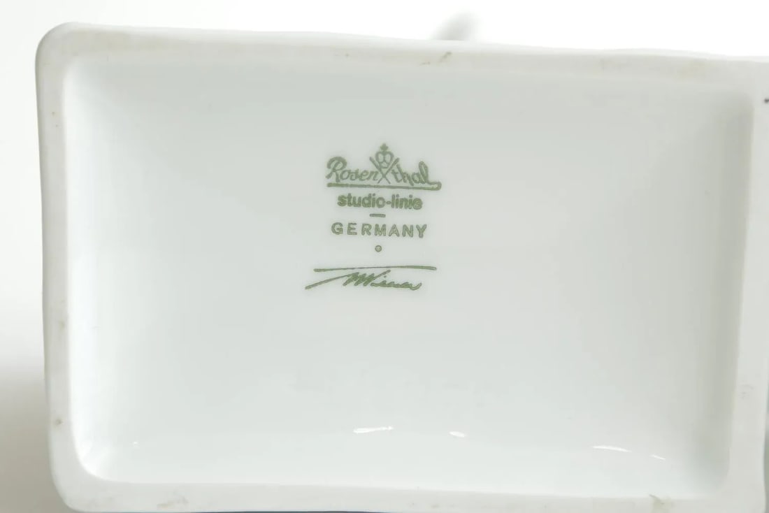 Vintage Rosenthal Tapio Wirkalla Ceramic Signed Crushed Do Not Litter Bags or Vases Set of 3 - 11