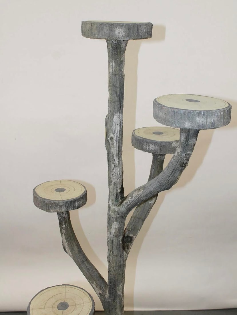 French Faux Bois Plant Stand - 3