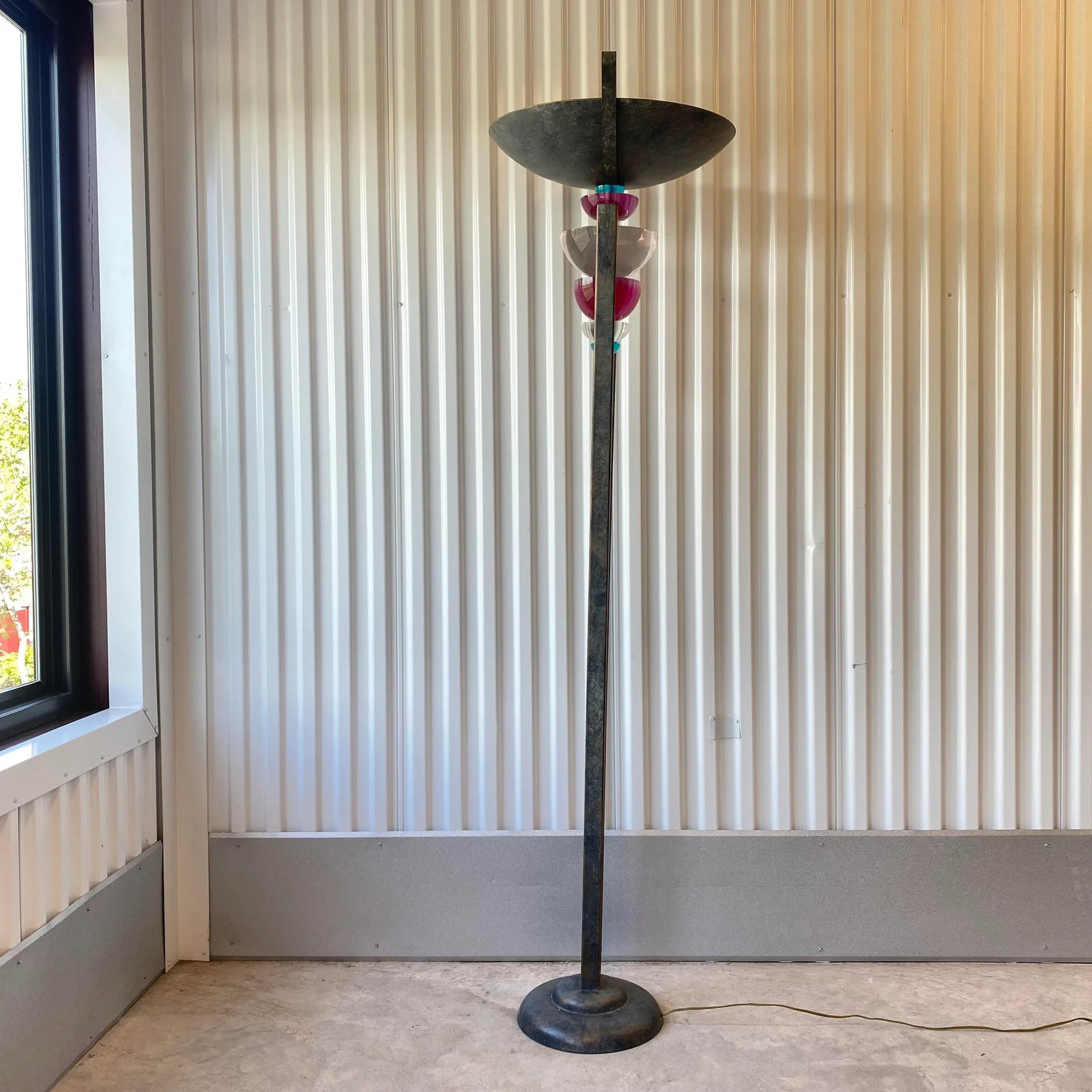 80s Postmodern Van Teal Lucite and Metal Floor Lamp - 5