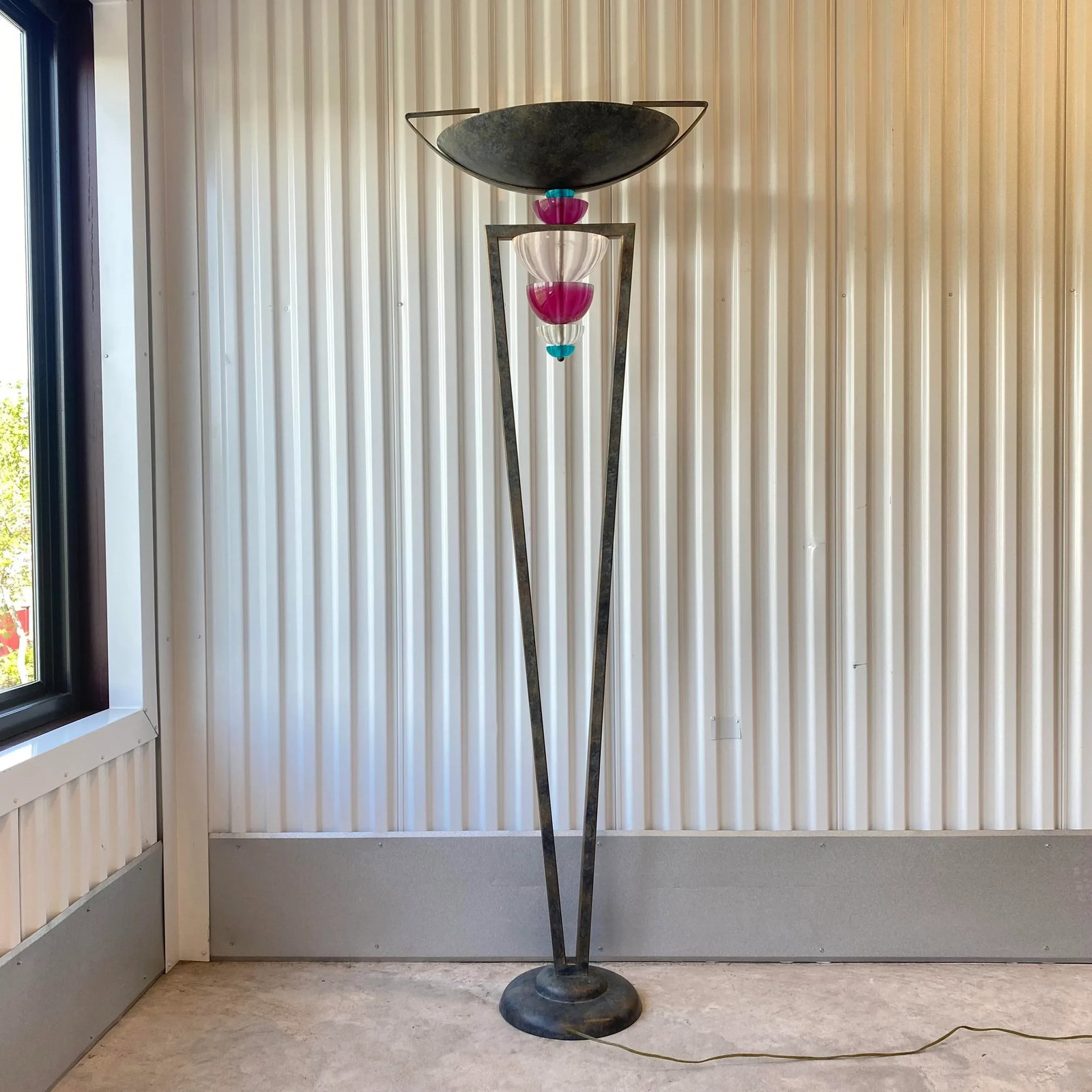 80s Postmodern Van Teal Lucite and Metal Floor Lamp - 6