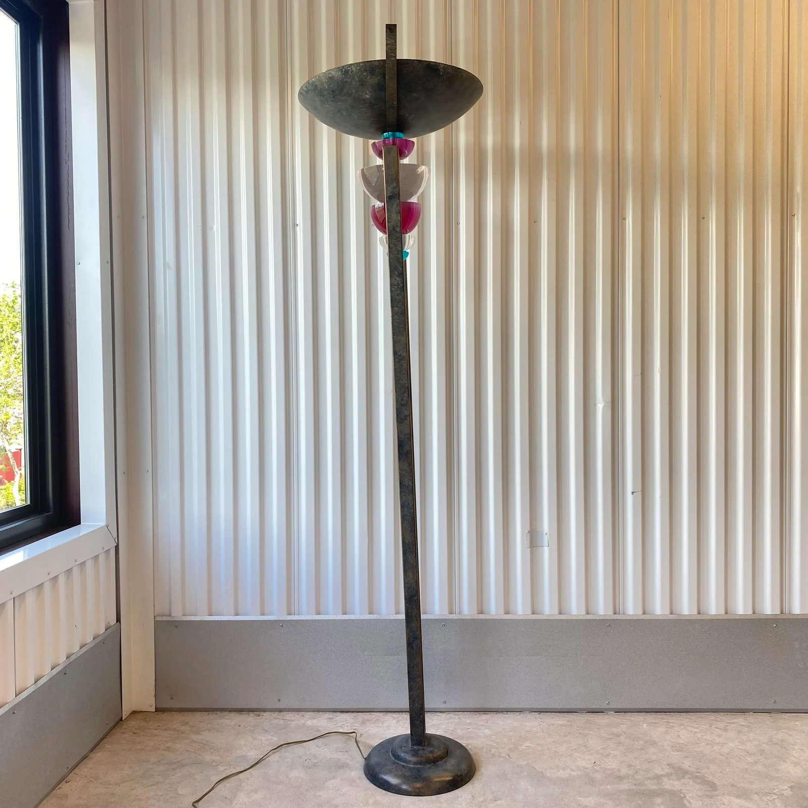 80s Postmodern Van Teal Lucite and Metal Floor Lamp - 7