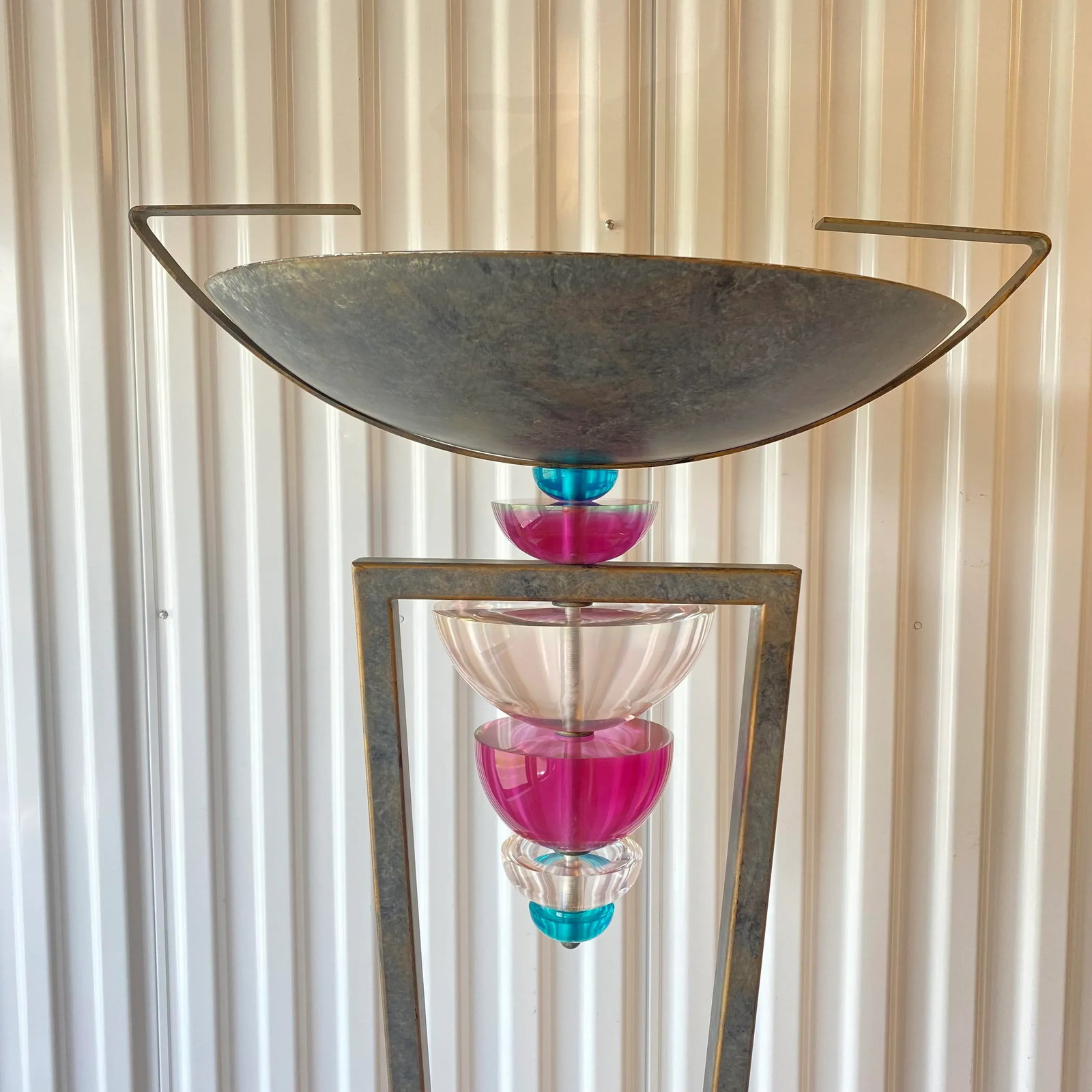 80s Postmodern Van Teal Lucite and Metal Floor Lamp - 8