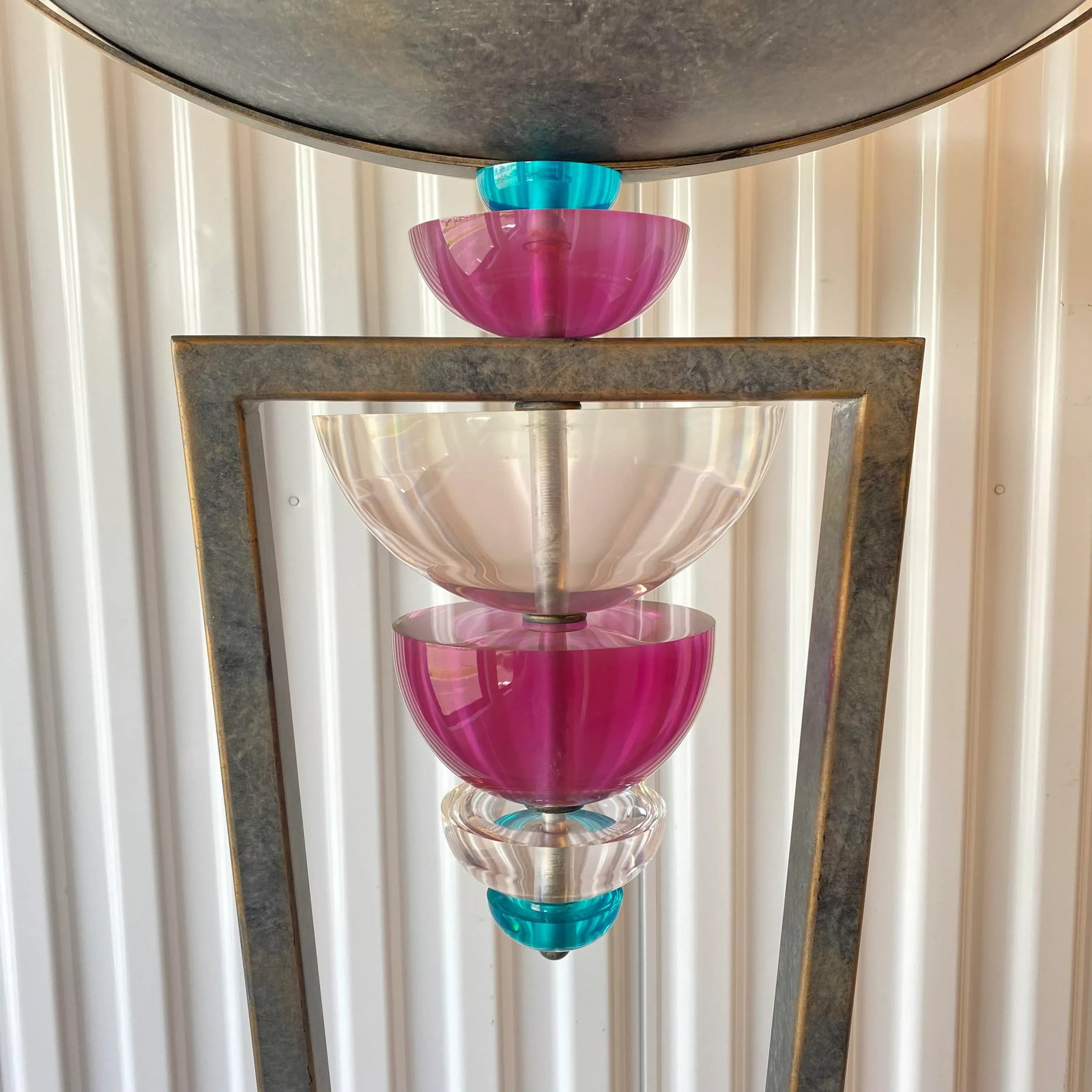 80s Postmodern Van Teal Lucite and Metal Floor Lamp - 9