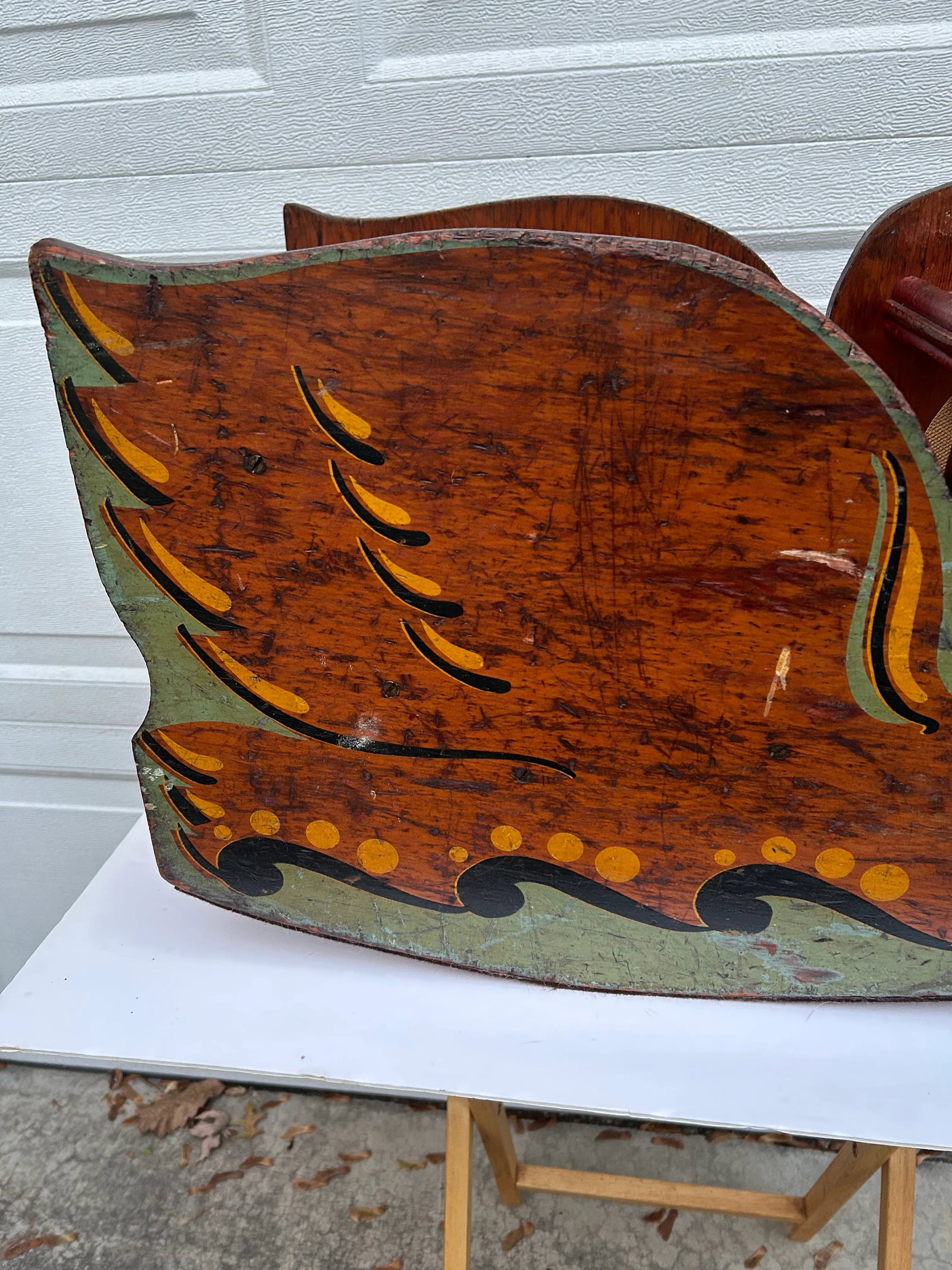 1940s Wood Painted Swan Rocker - 10