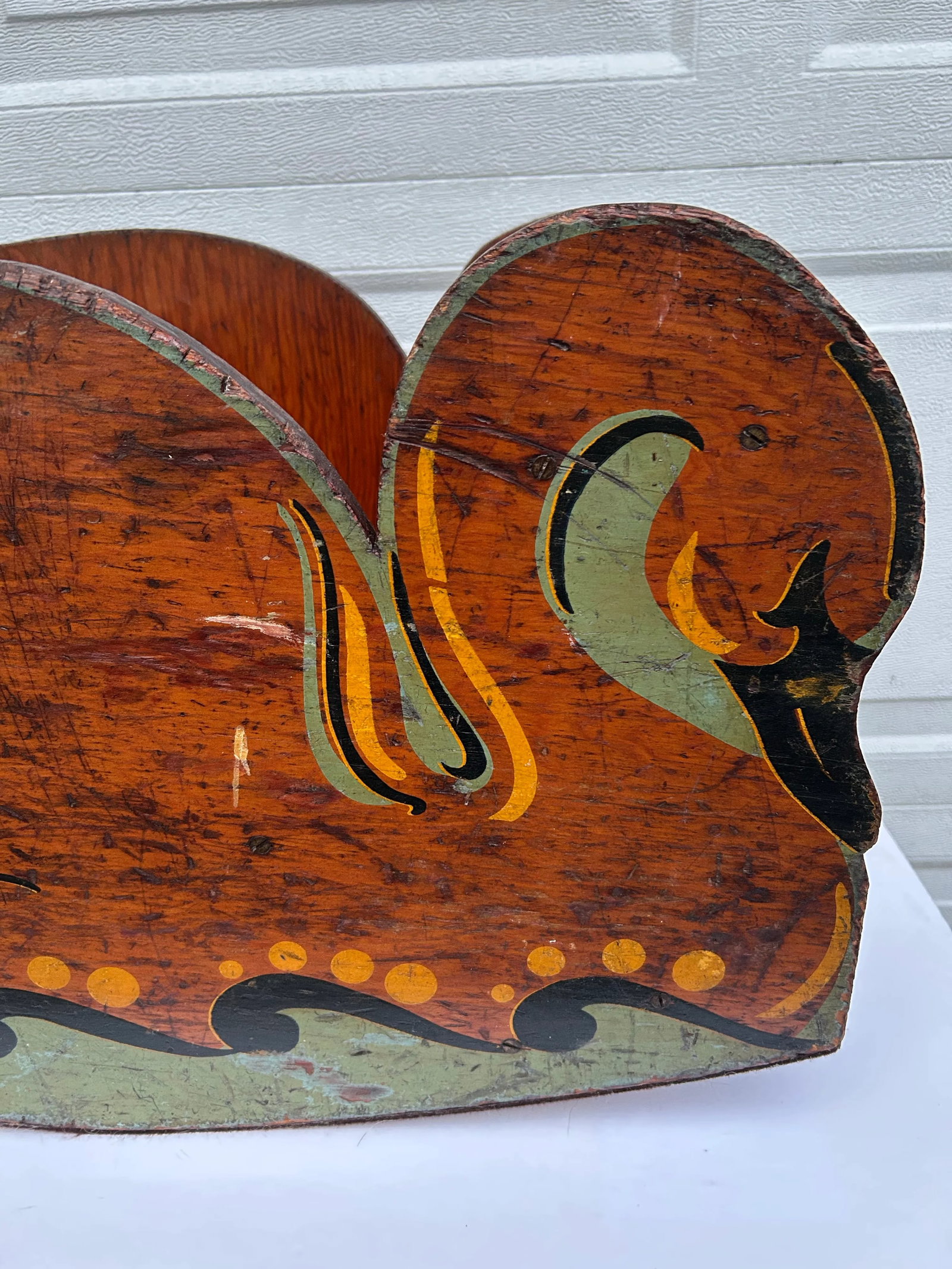 1940s Wood Painted Swan Rocker - 11
